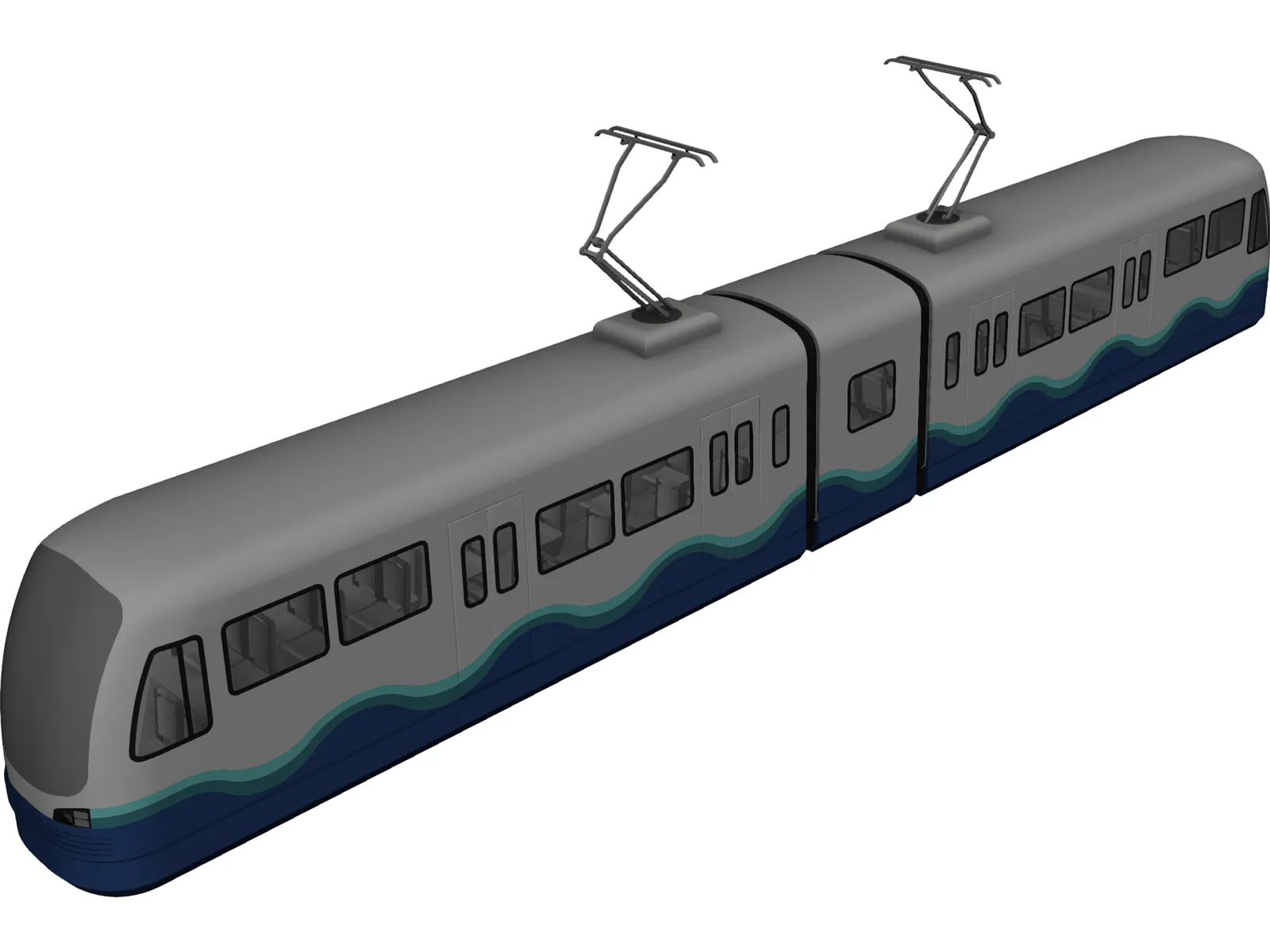 Sound Transit Light Rail 3D Model main preview