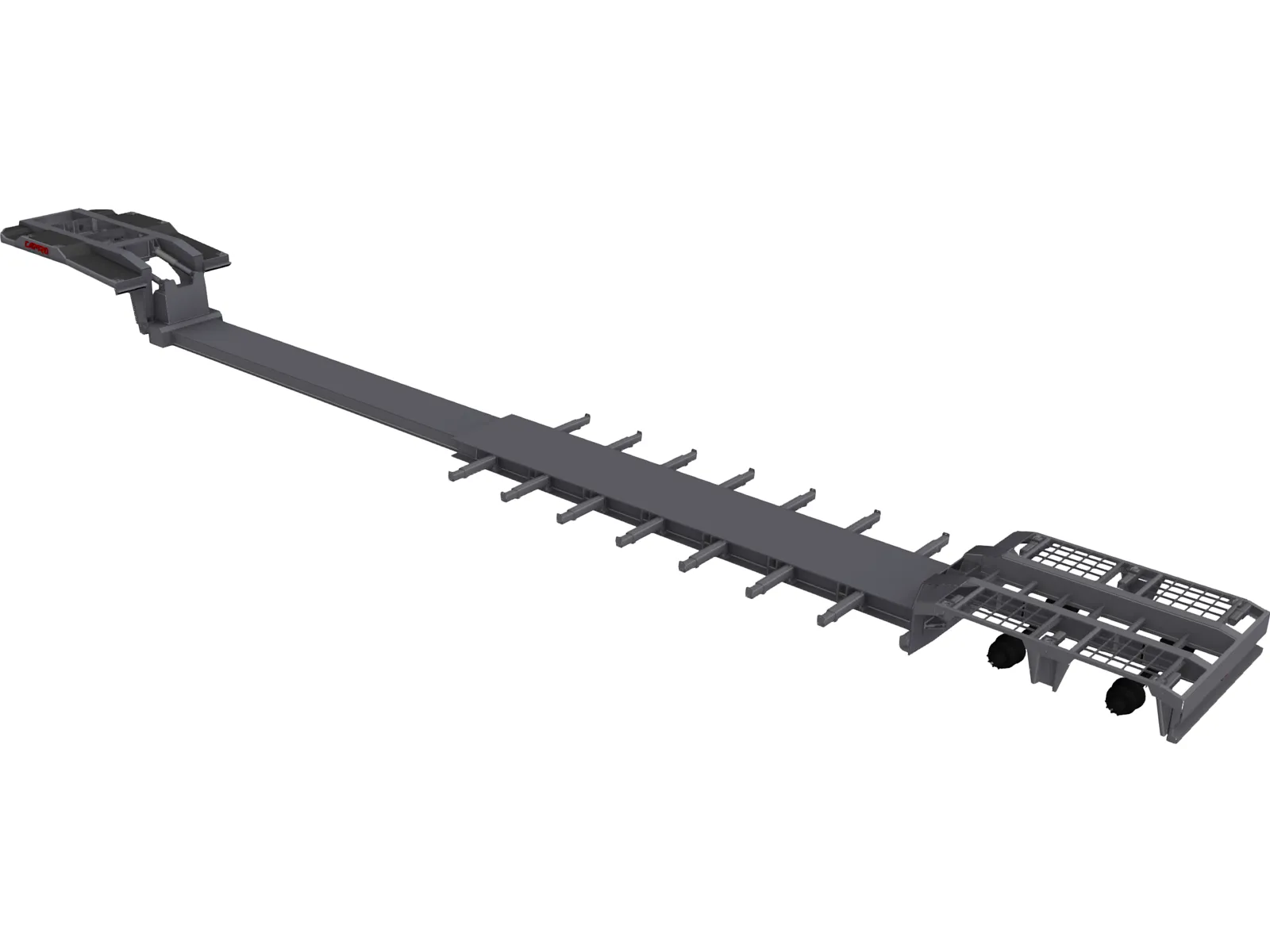 Lowbed Trailer 3D Model main preview