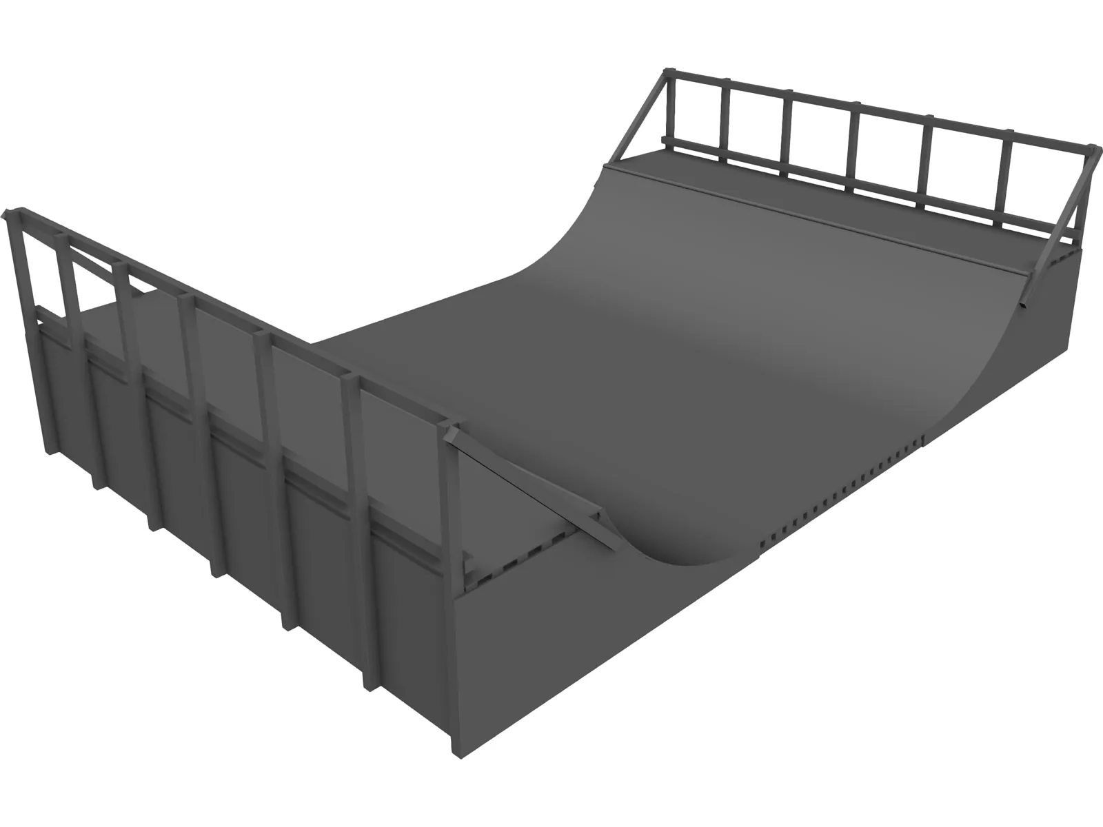 Skateboard Miniramp 3D Model main preview