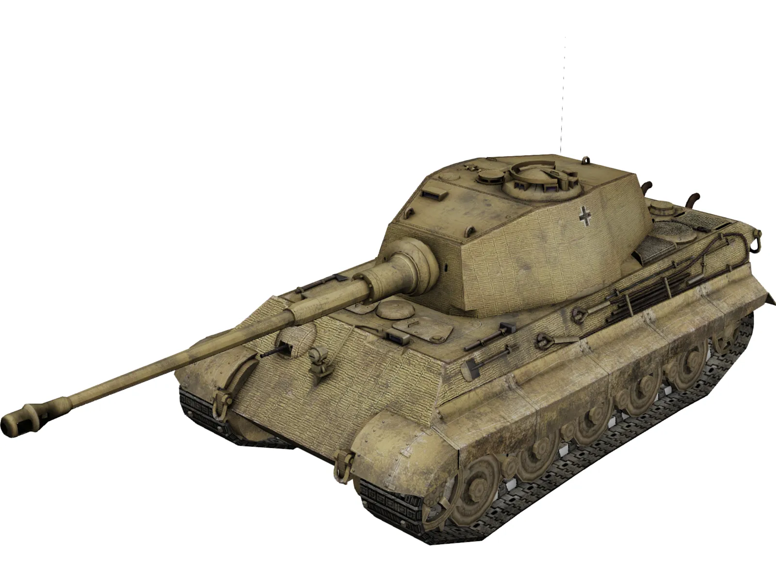Tiger Tank 3D Model main preview