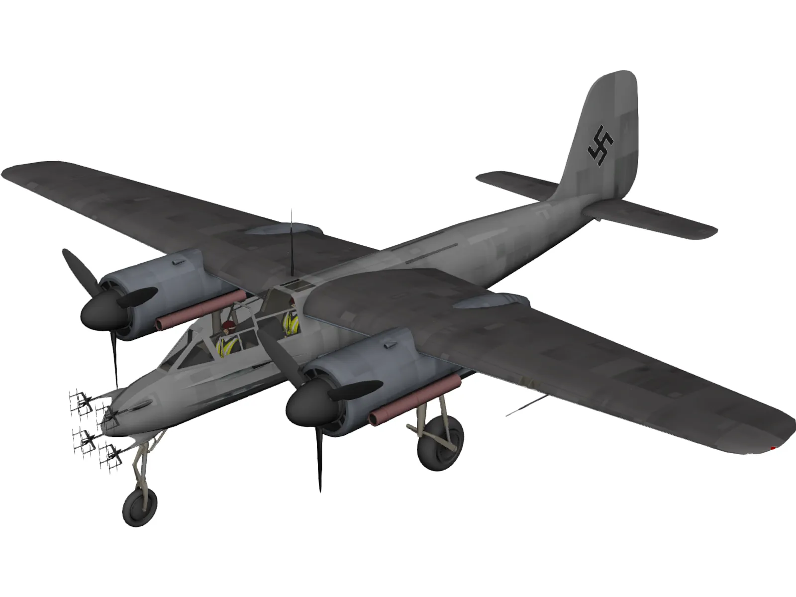 Focke-Wulf TA154 Night Fighter 3D Model main preview