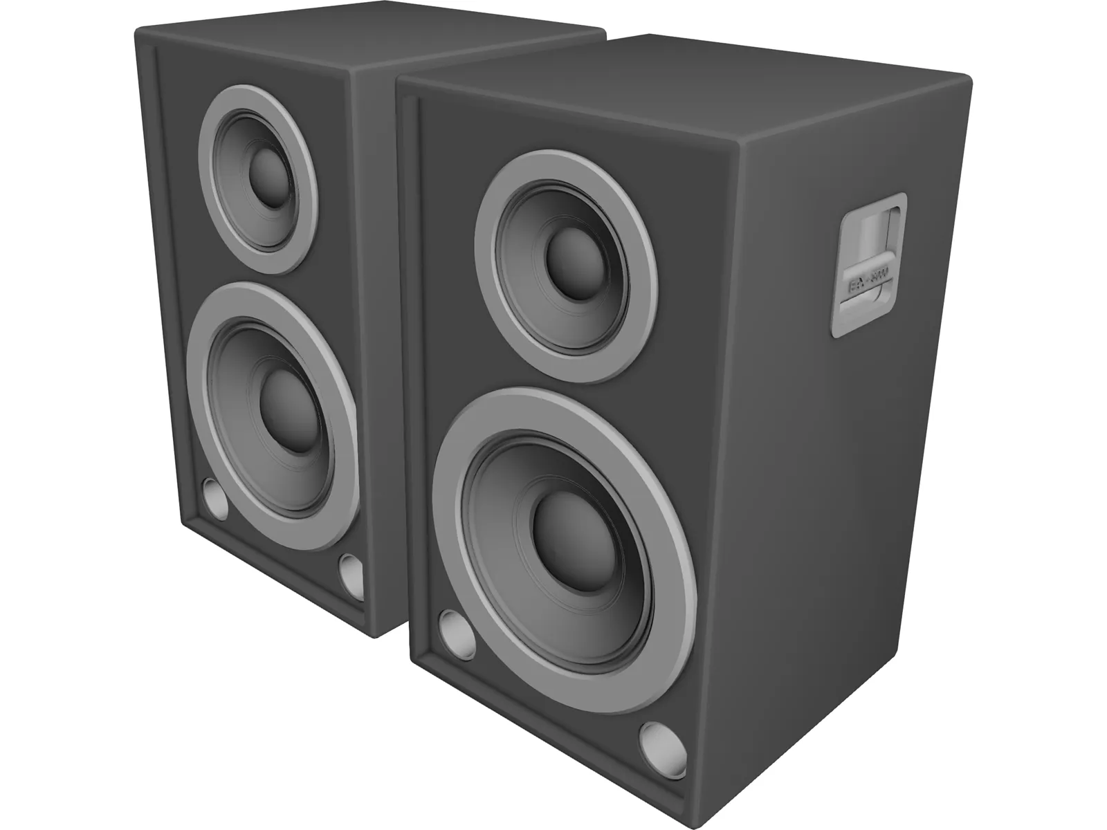 EAX-3000 Speakers 3D Model main preview