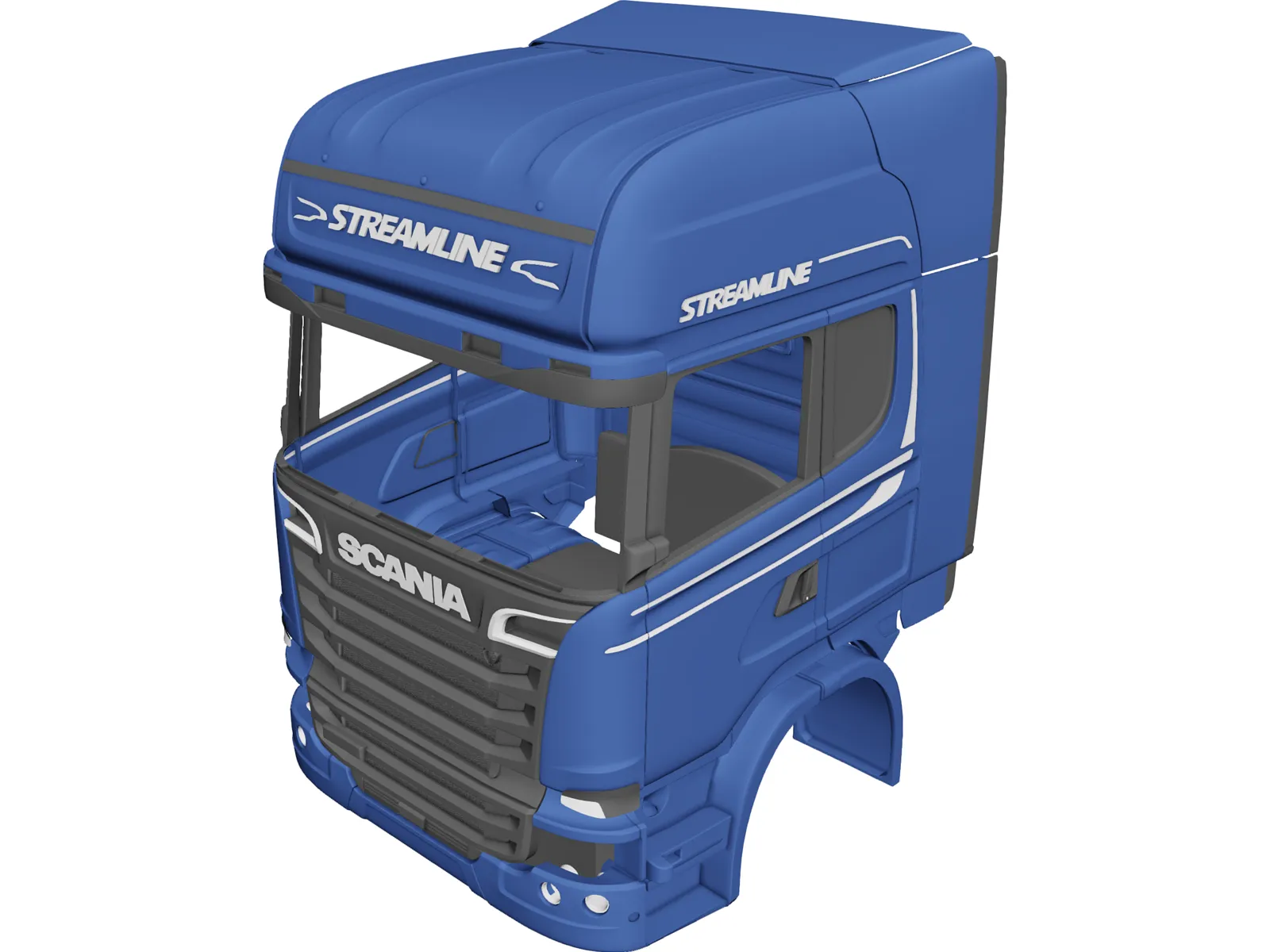 Scania R730 Cabin 3D Model main preview