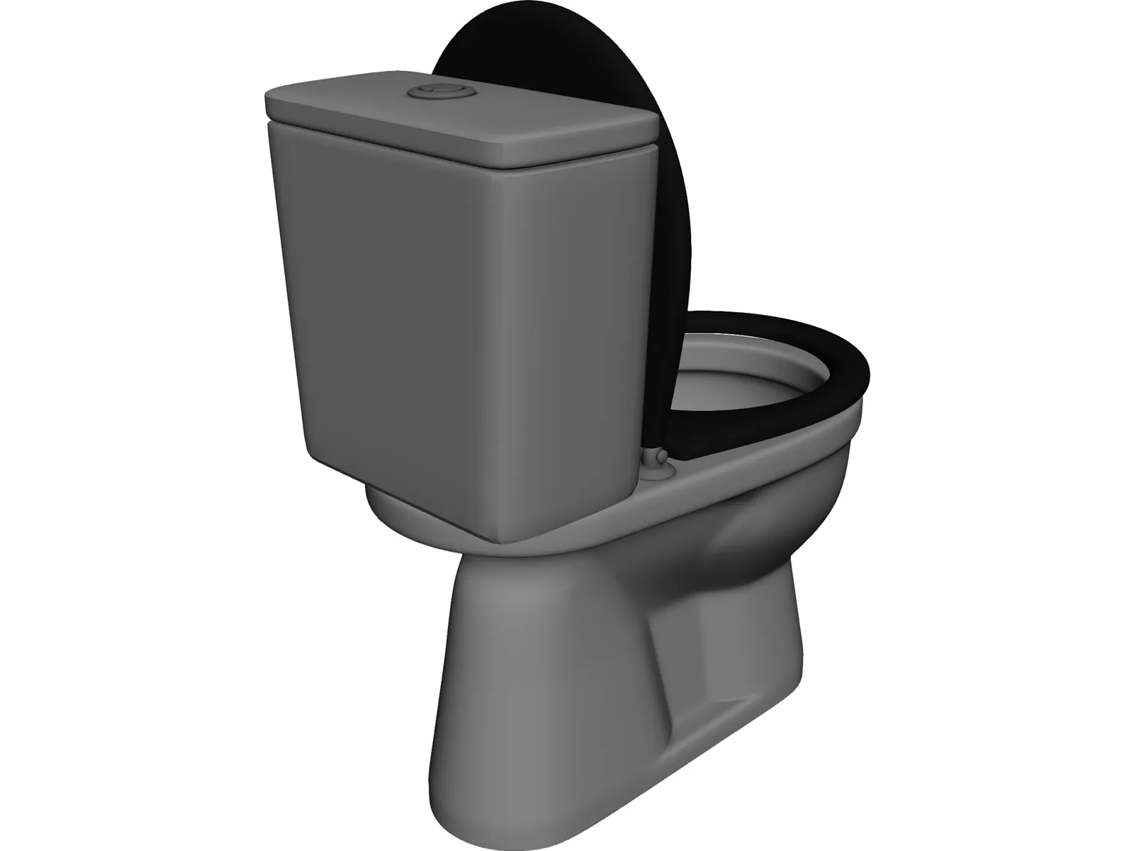 Ceramic Toilet 3D Model main preview