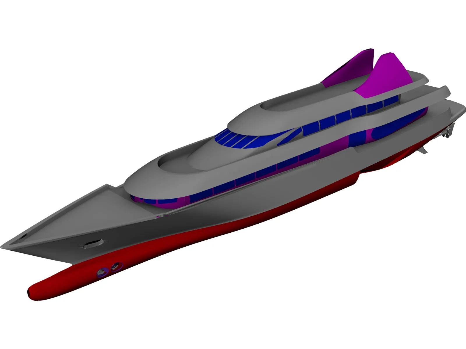 Yacht 62 3D Model main preview