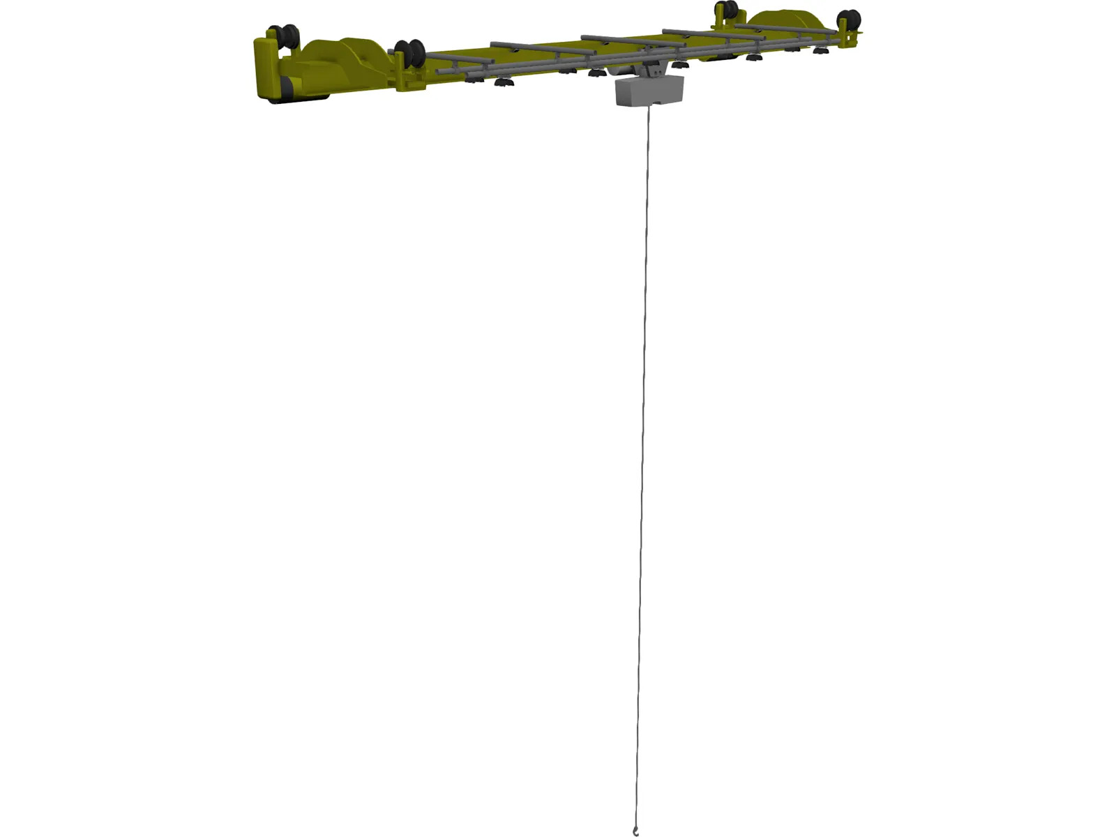 Overhead Gantry Crane 3D Model main preview