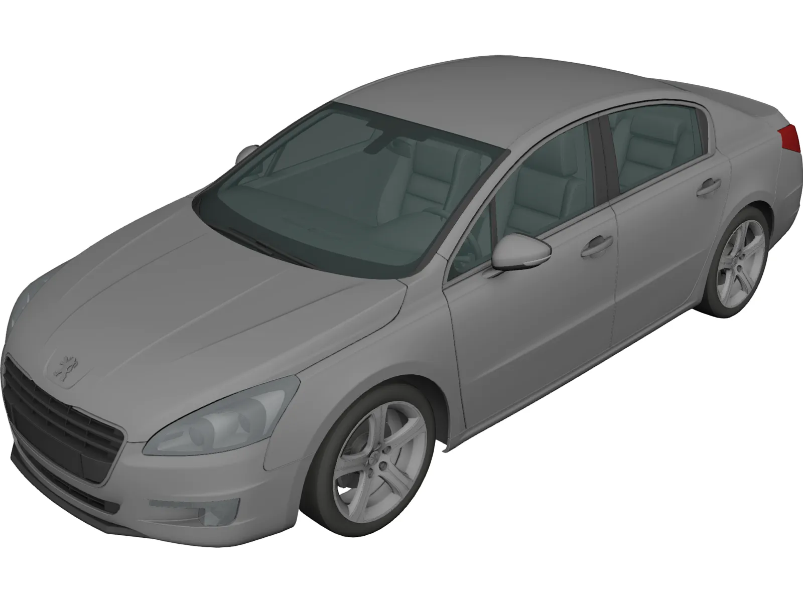 Peugeot 508 (2011) 3D Model main preview