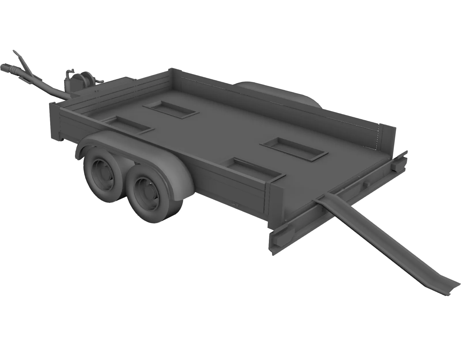 Bike Trailer 3D Model main preview