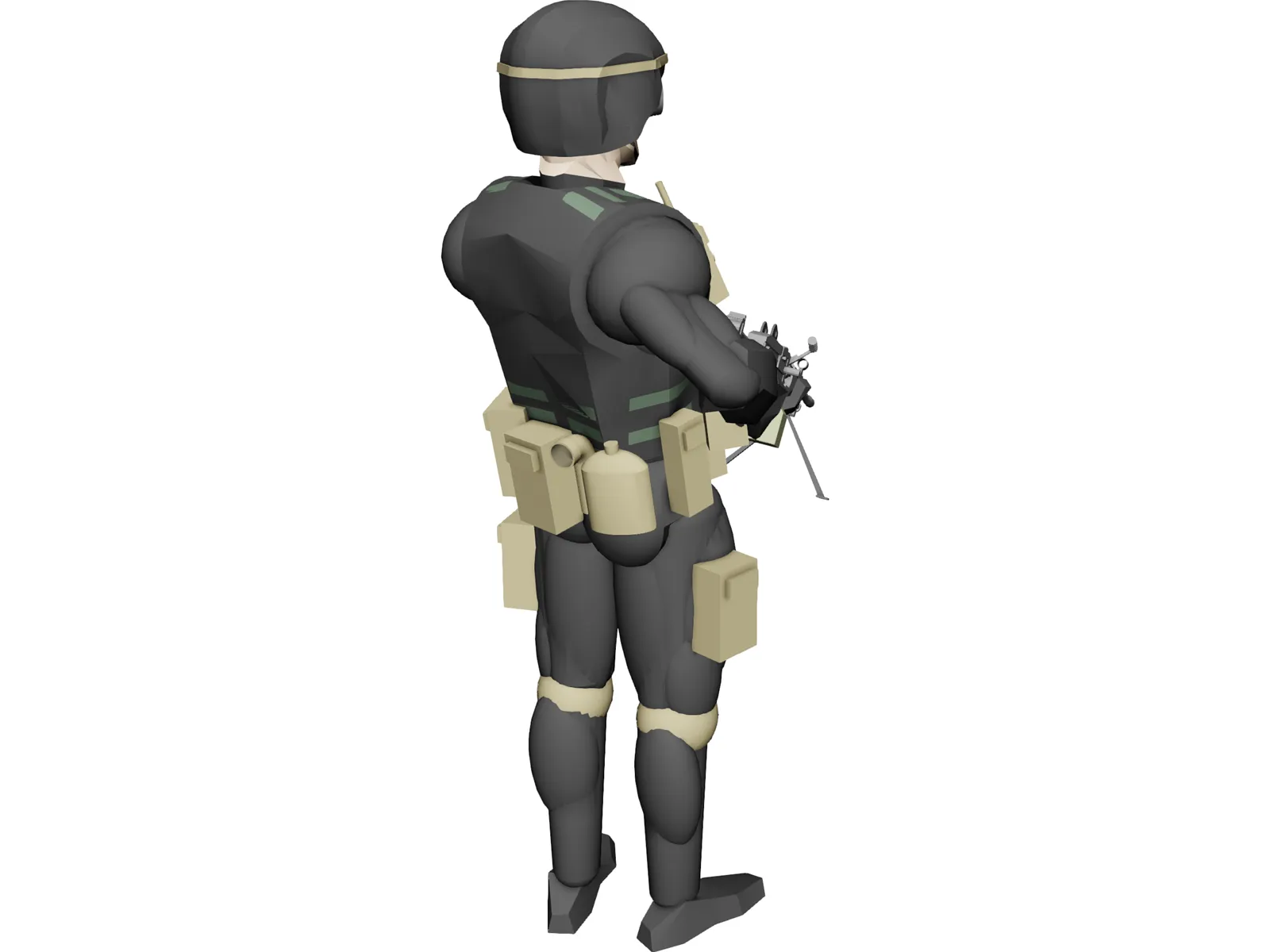Soldier 3D Model main preview