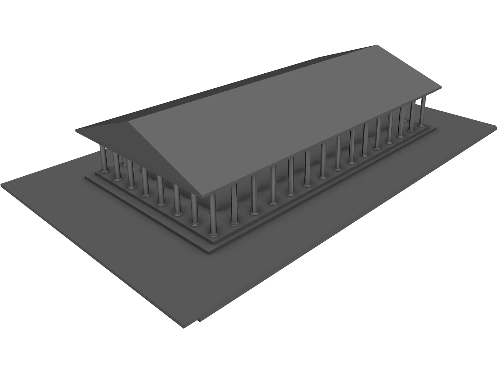 Partenon Temple Athens 3D Model main preview