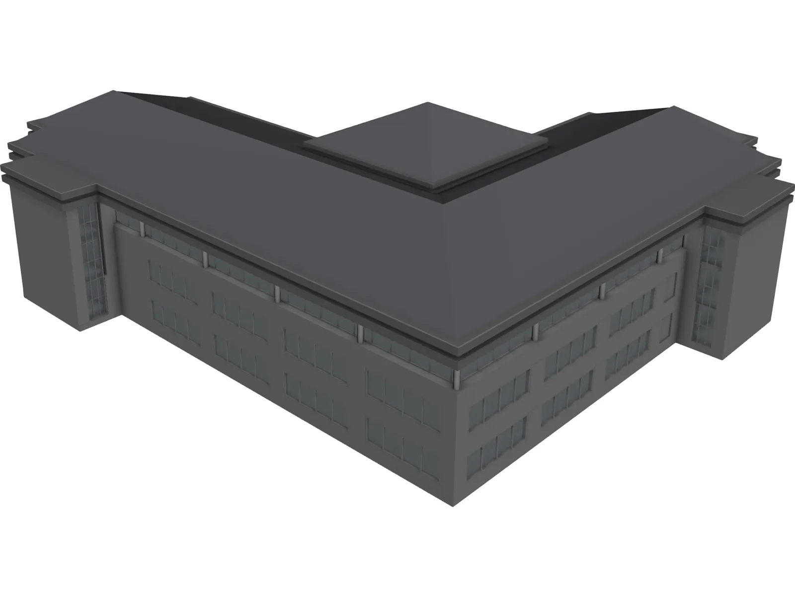 Building Office 3D Model main preview