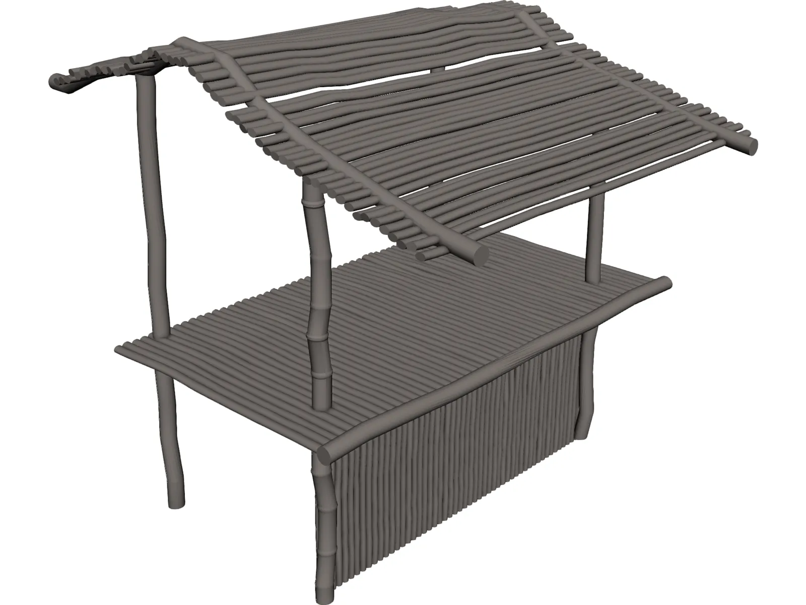 Bamboo Bar 3D Model main preview