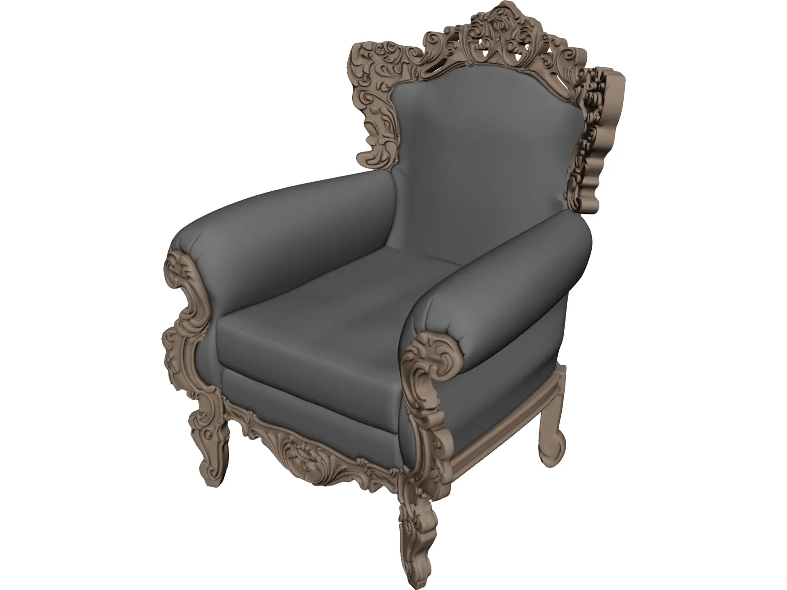 Neo Classical Armchair 3D Model main preview