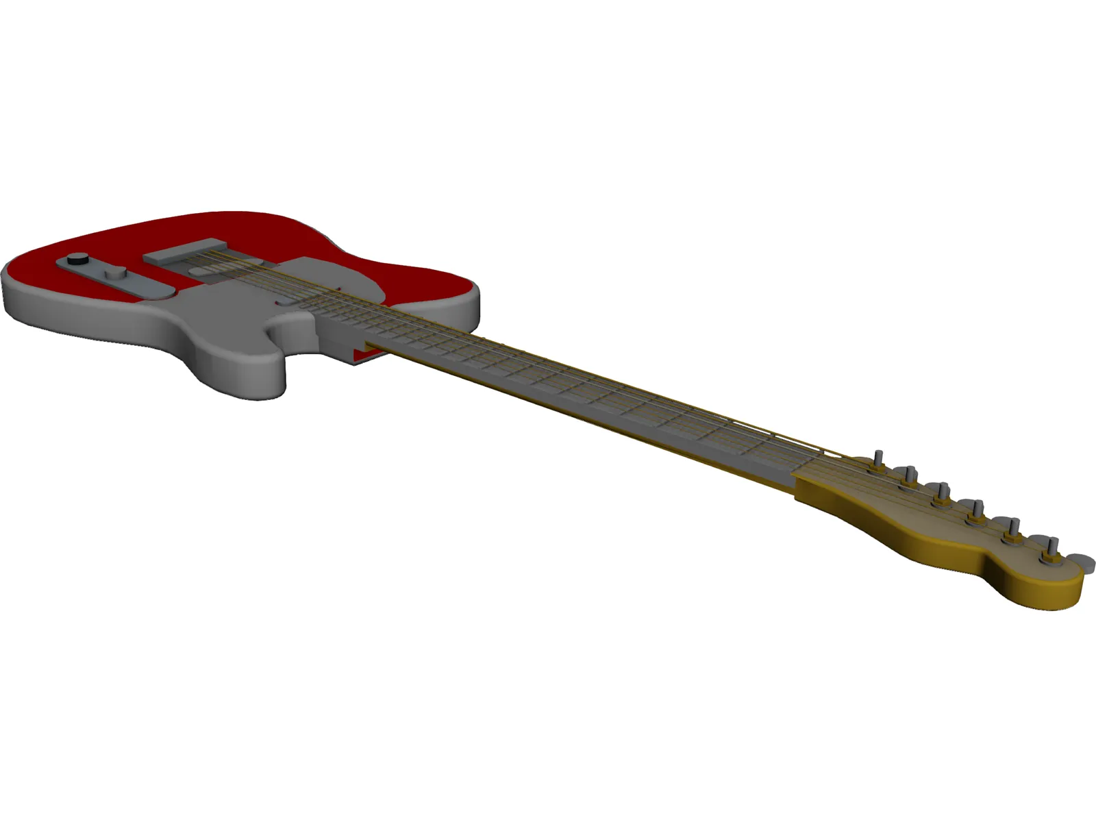 Guitar Electric 3D Model main preview