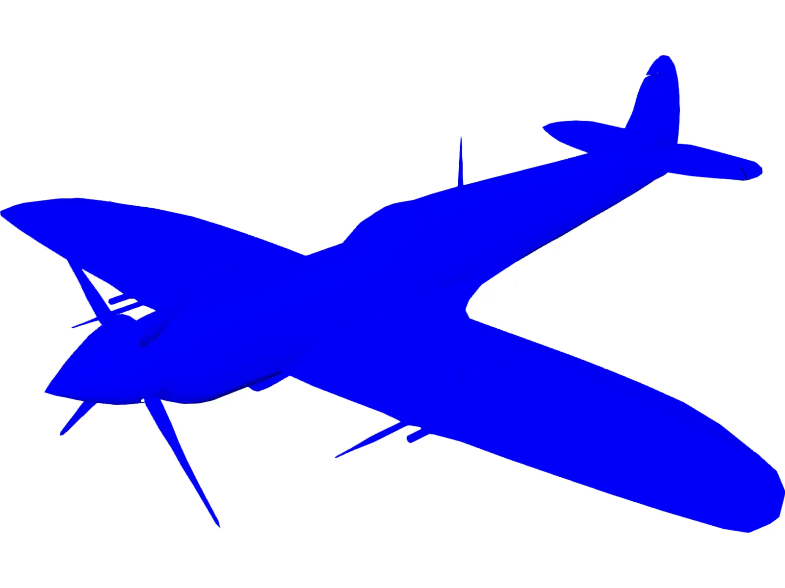 Supermarine Spitfire WW2 3D Model main preview