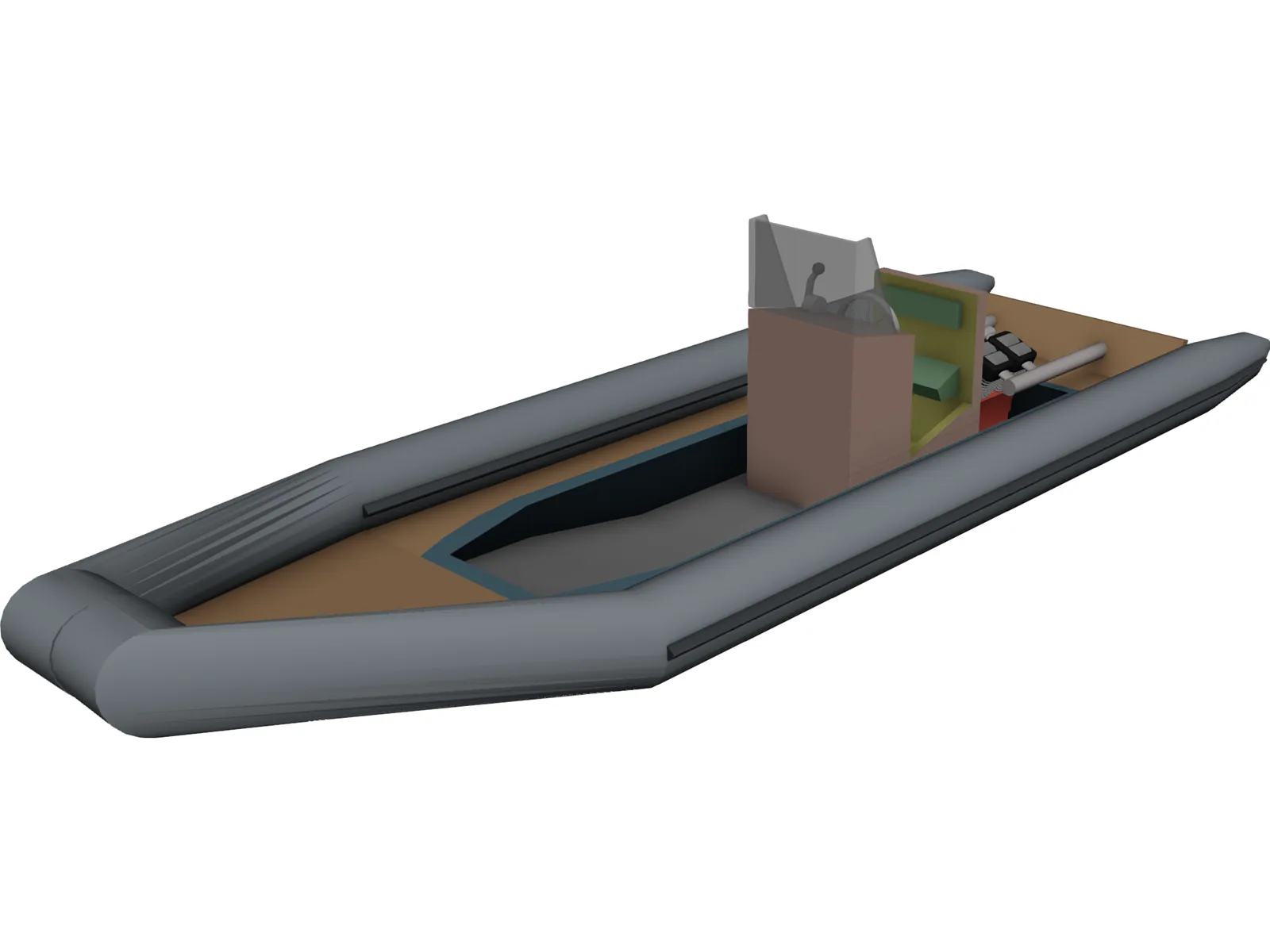 Rigid Inflatable Boat [RIB] 3D Model main preview