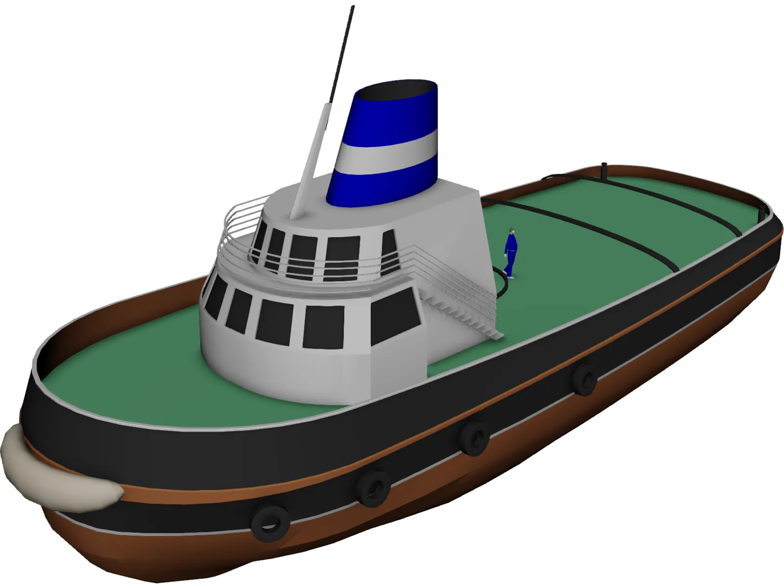 Harbour Tug 3D Model main preview