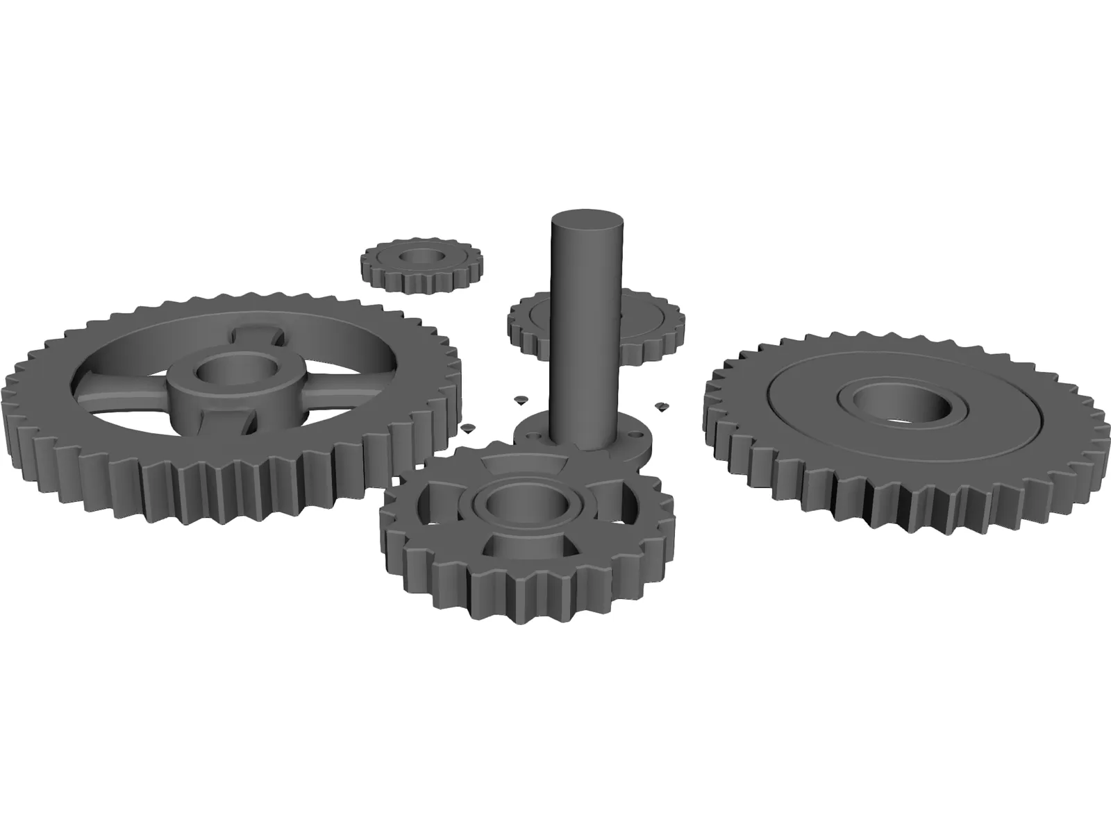 Gear Wheels 3D Model main preview