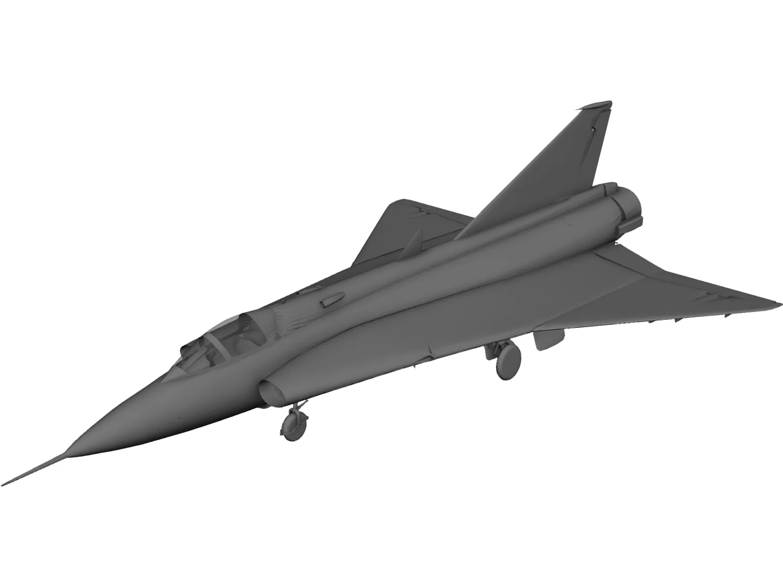 Saab 35 Draken 3D Model main preview
