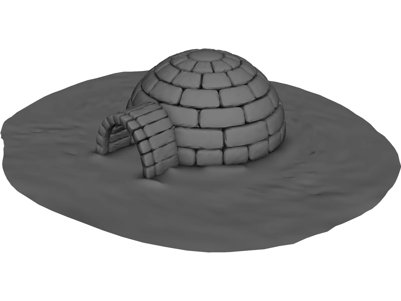 Igloo 3D Model main preview