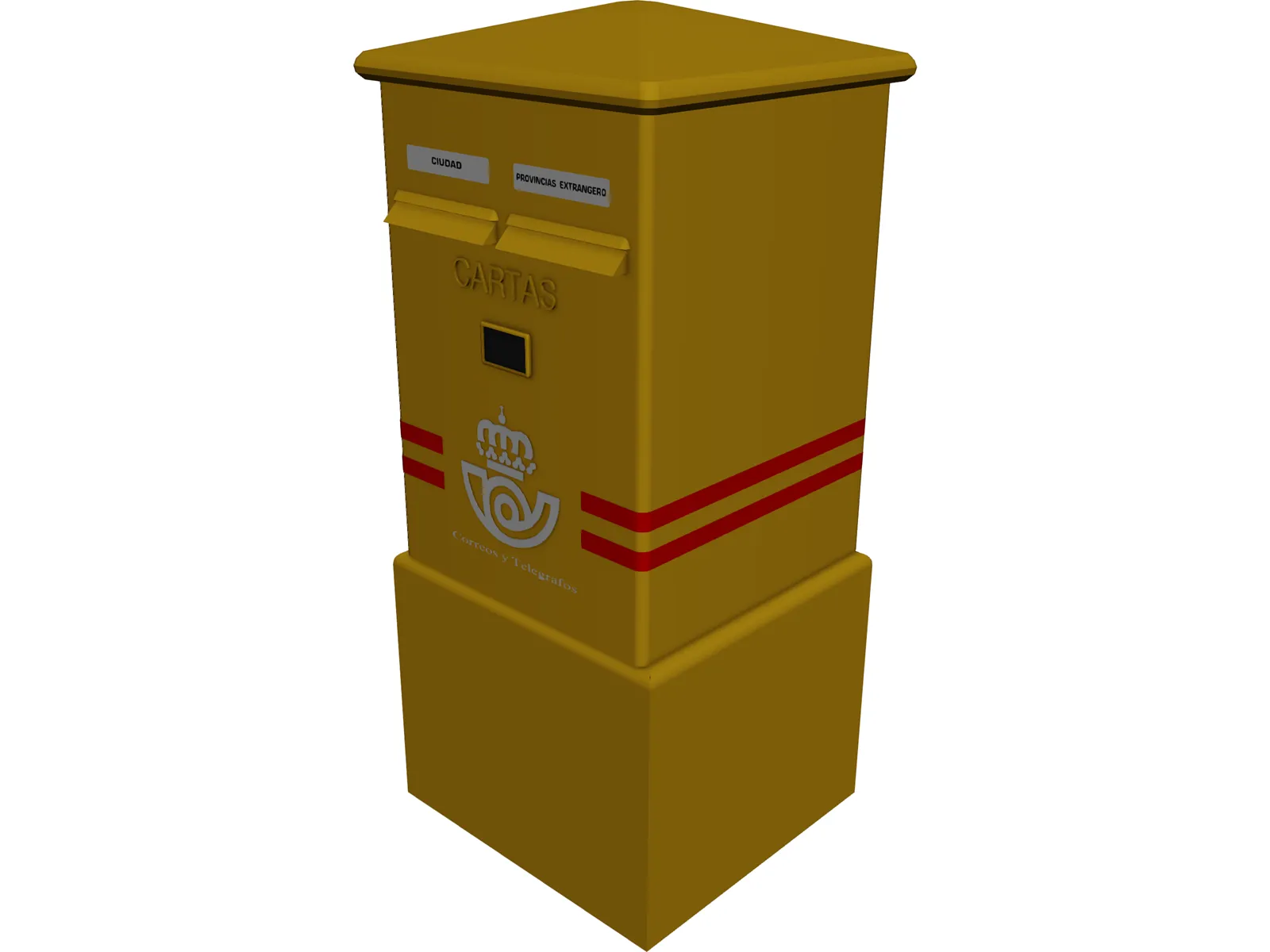 Post Box 3D Model main preview