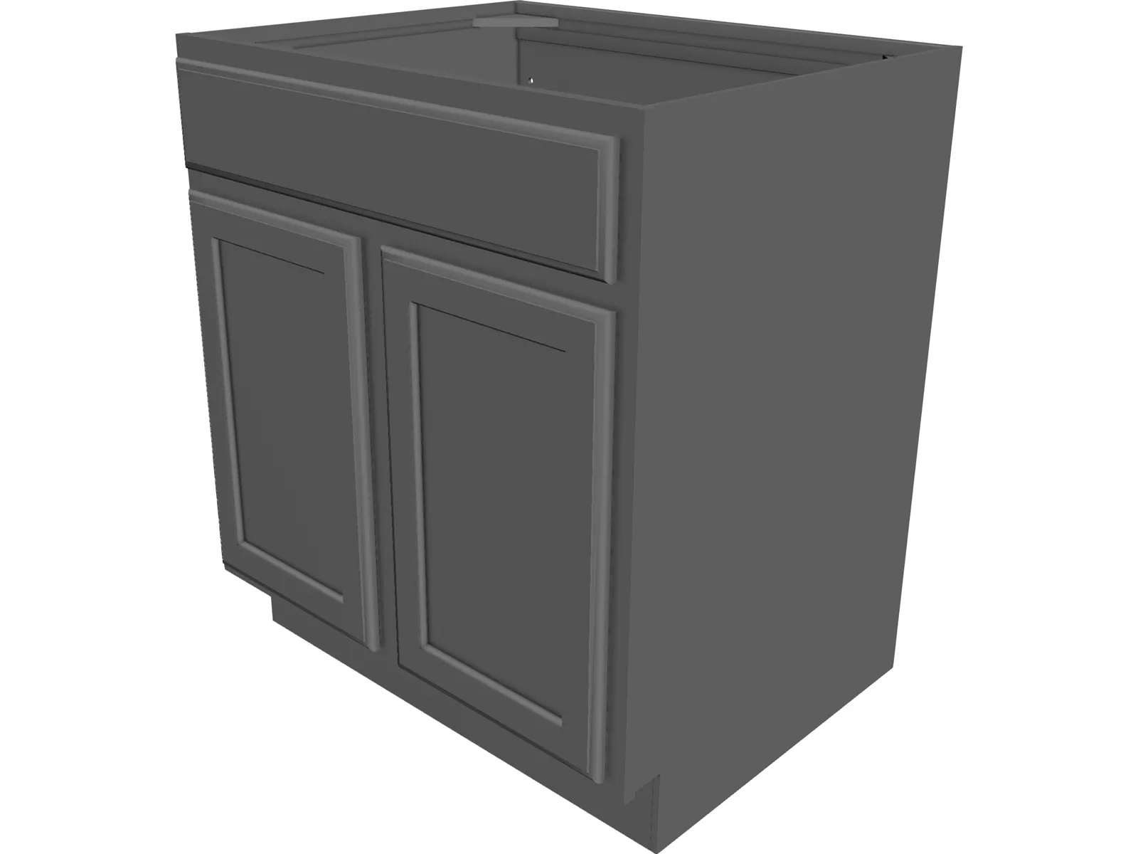 Cabinet Kitchen 3D Model main preview