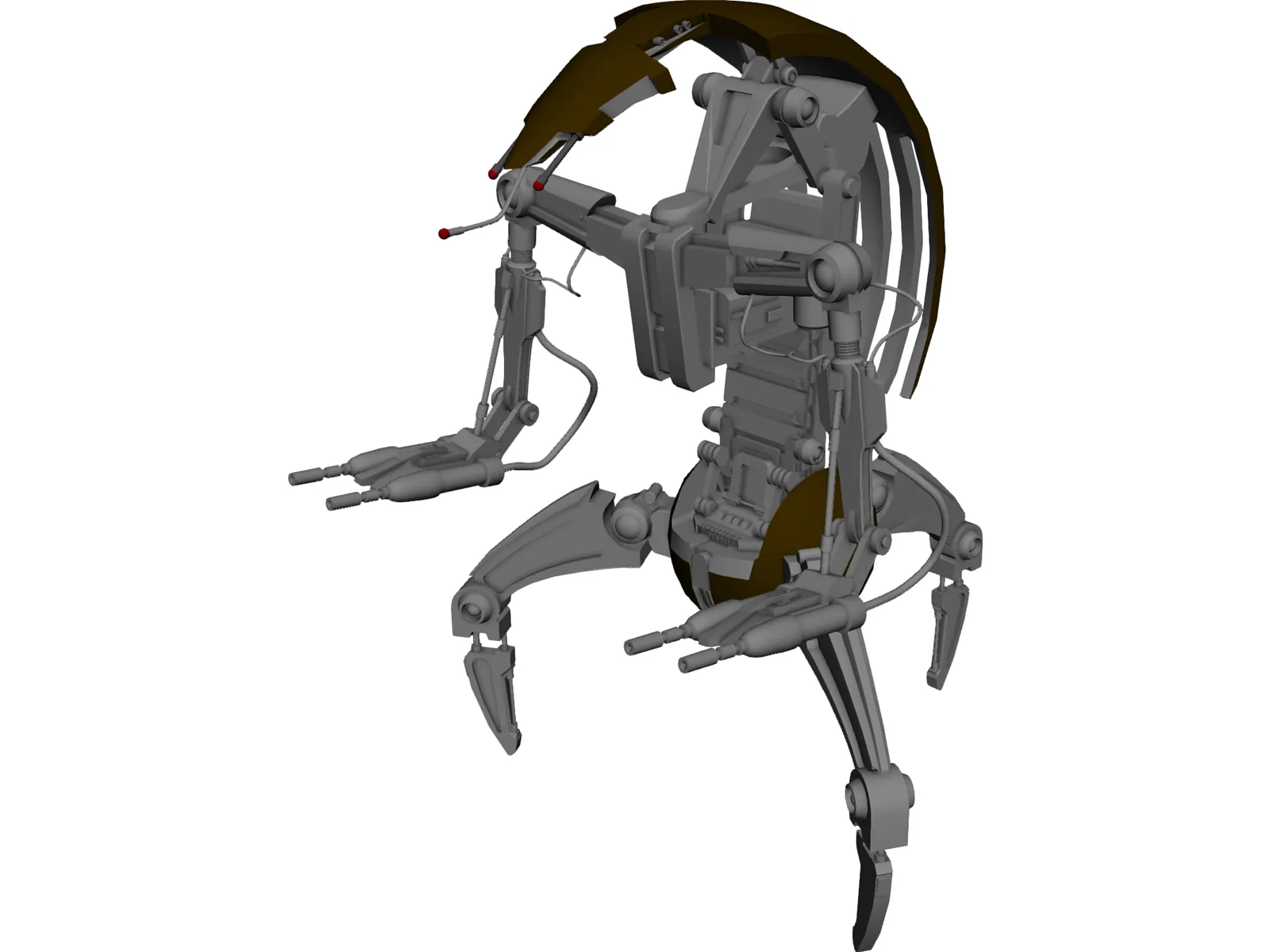 Star Wars Droideka 3D Model main preview