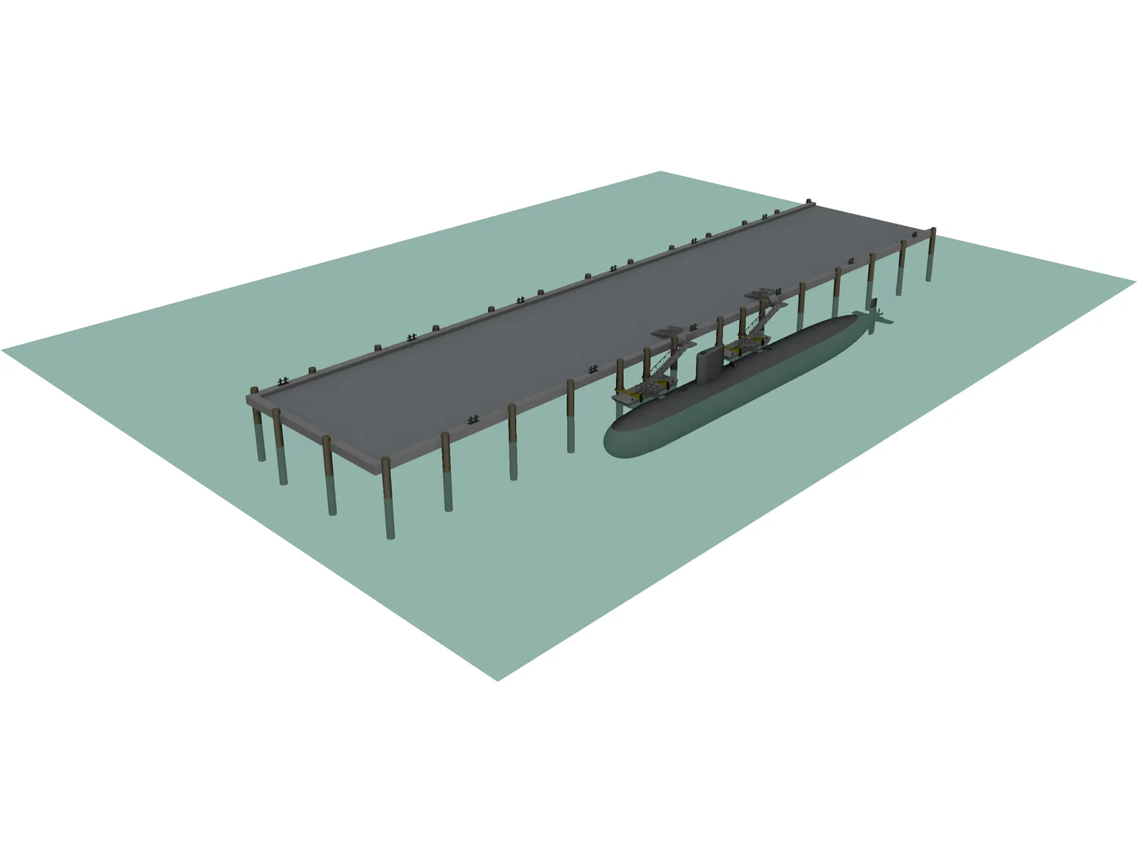Sub Pier 3D Model main preview