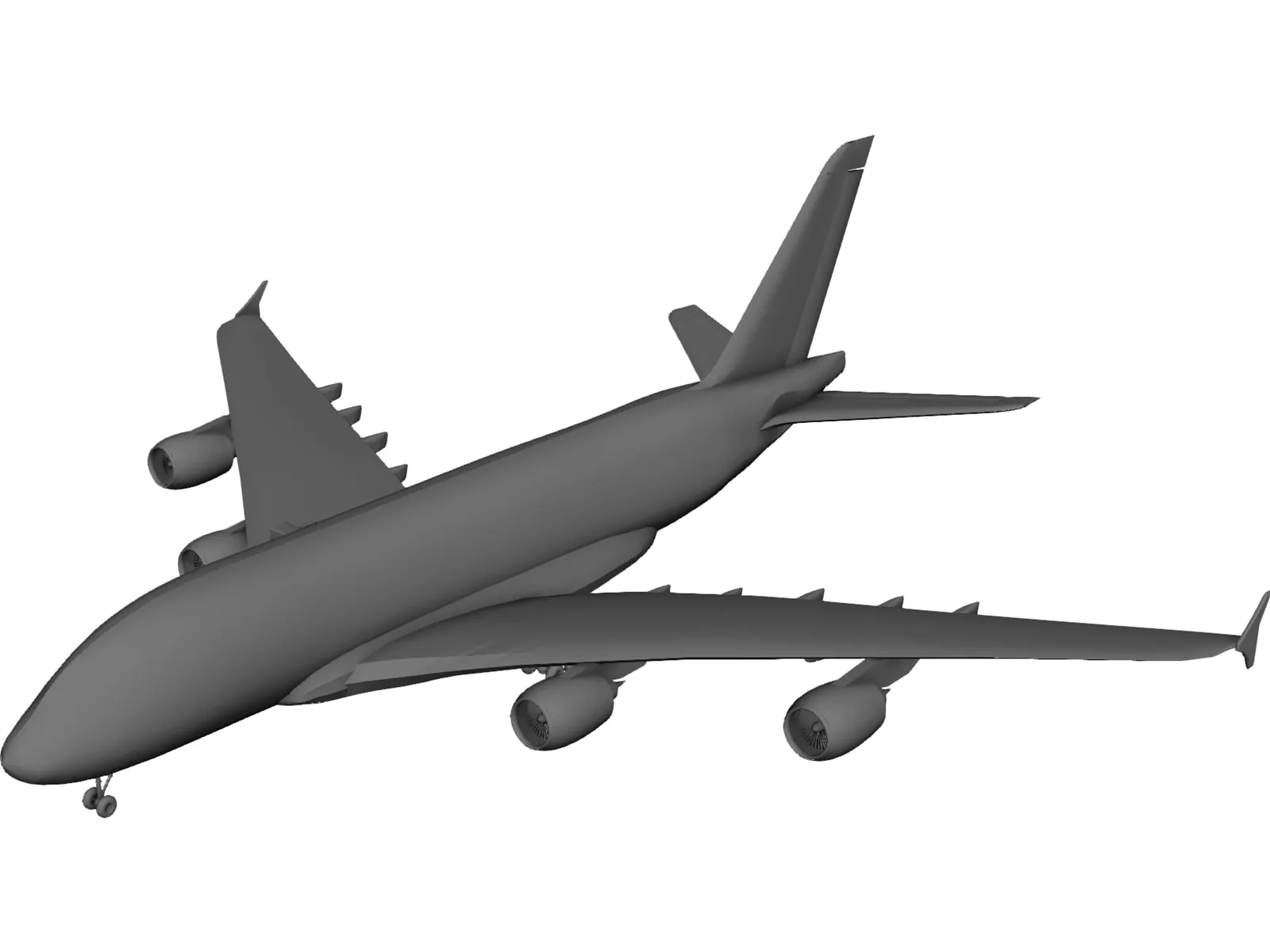 Airbus A380 3D Model main preview