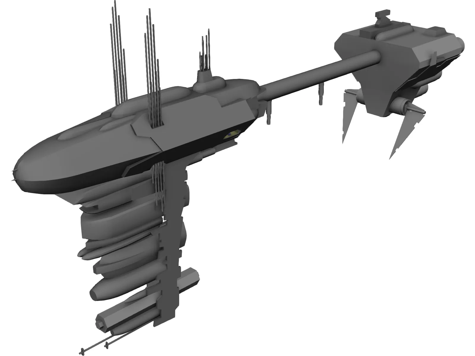 Nebulon Ship 3D Model main preview