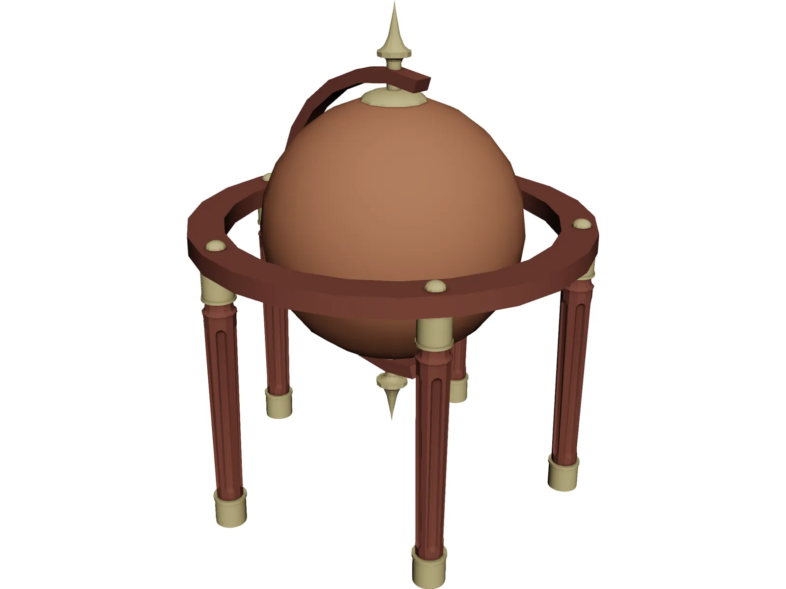 Mappemonde (1900) 3D Model main preview