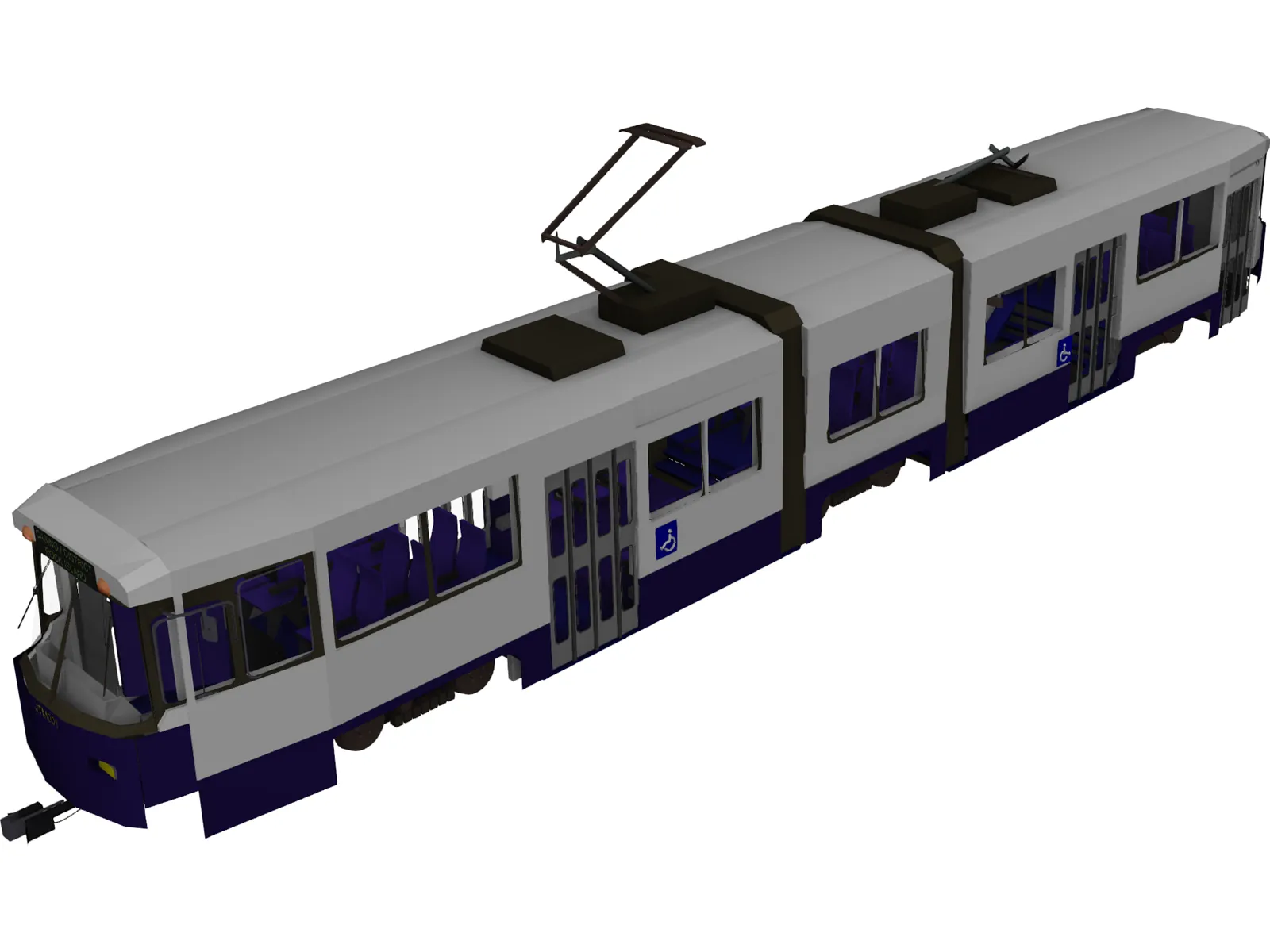 Streetcar 3D Model main preview