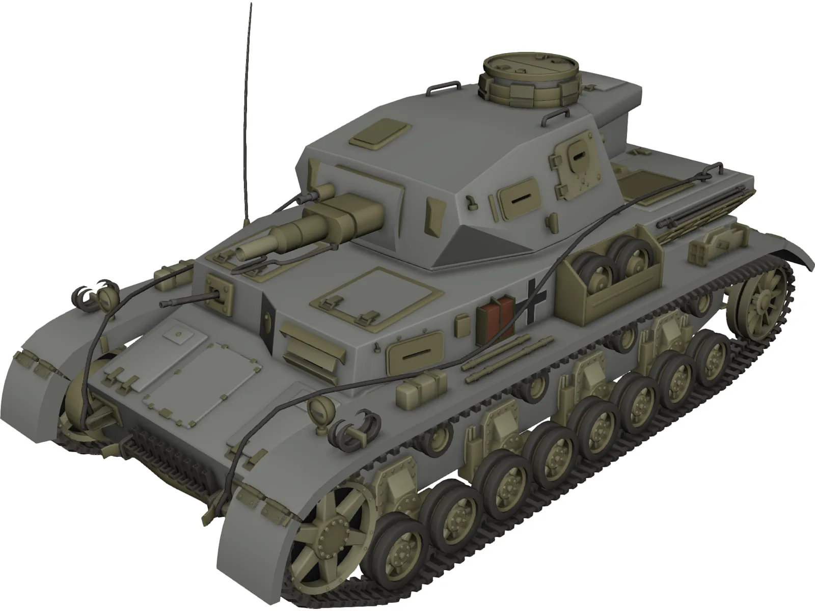 PzKpfw IV Aust D (Tiger) 3D Model main preview