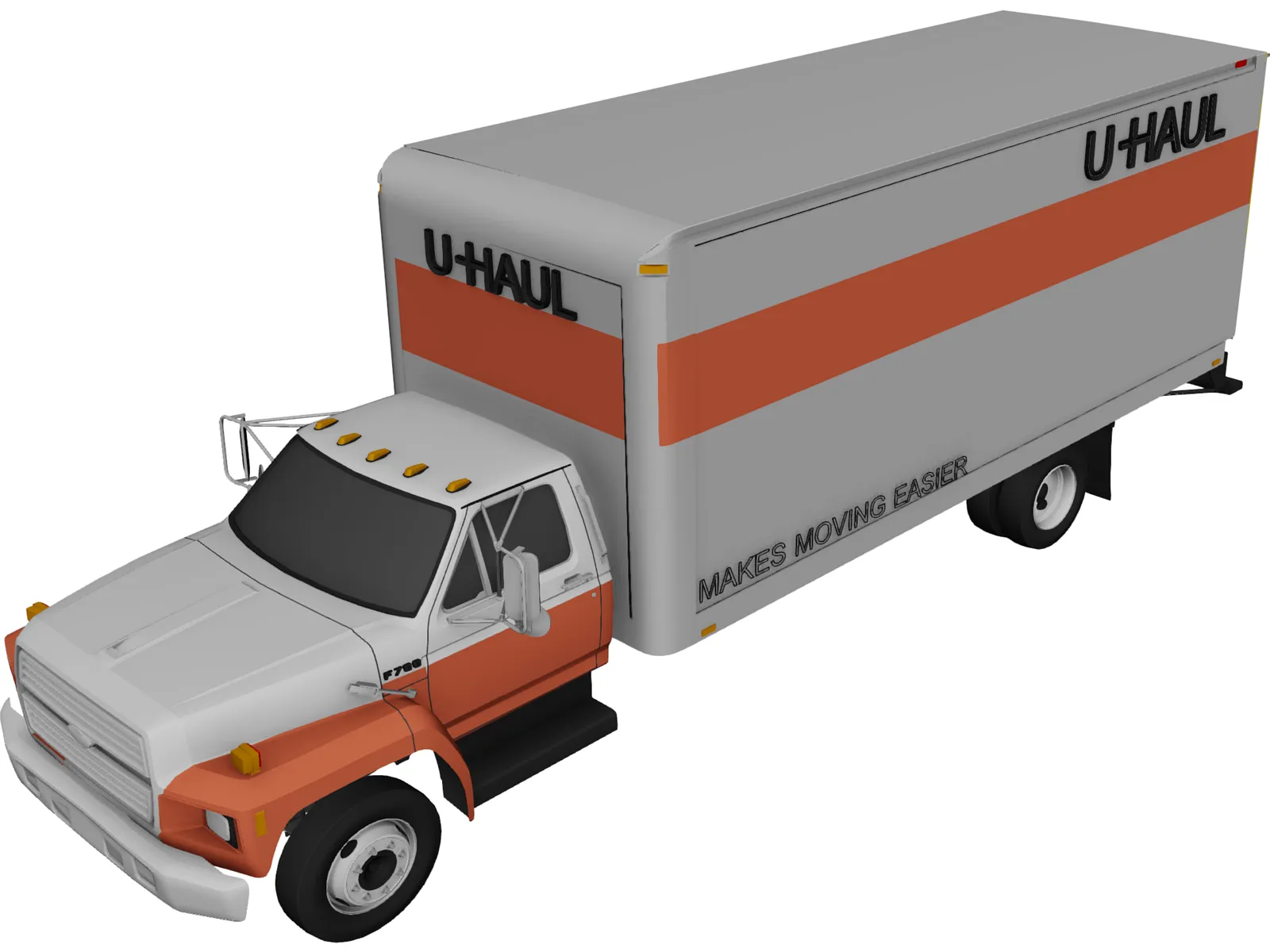 Uhaul Truck 3D Model main preview
