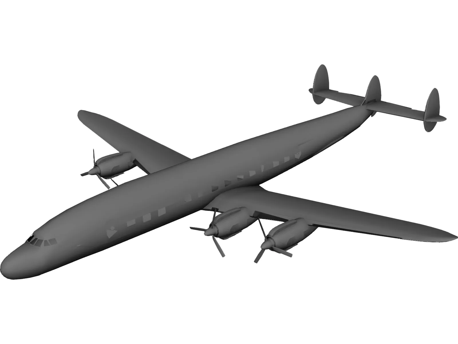 Lockheed C-121 Constellation 3D Model main preview