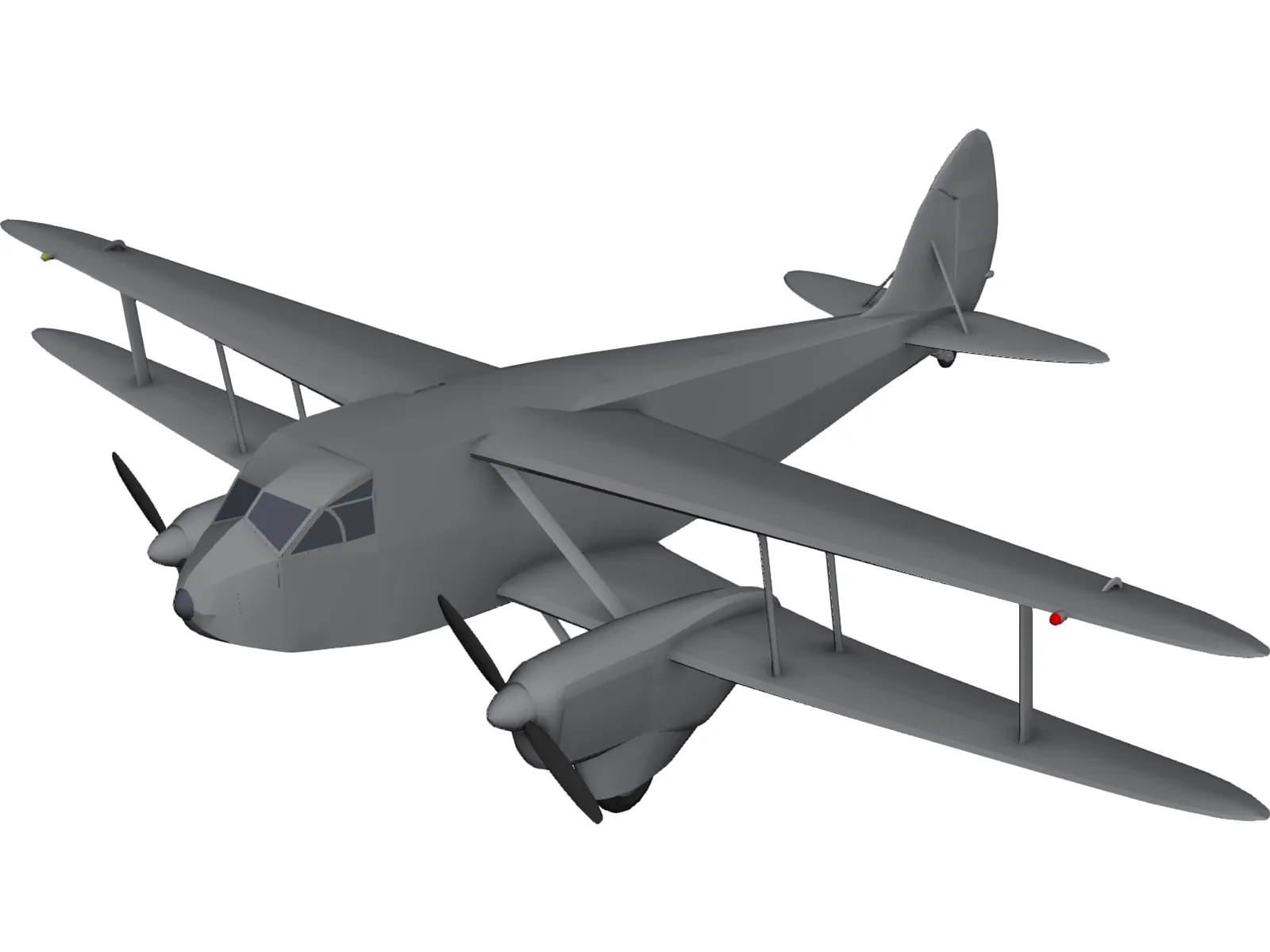 de Havilland D.H.89A Dragon Rapide 3D Model main preview