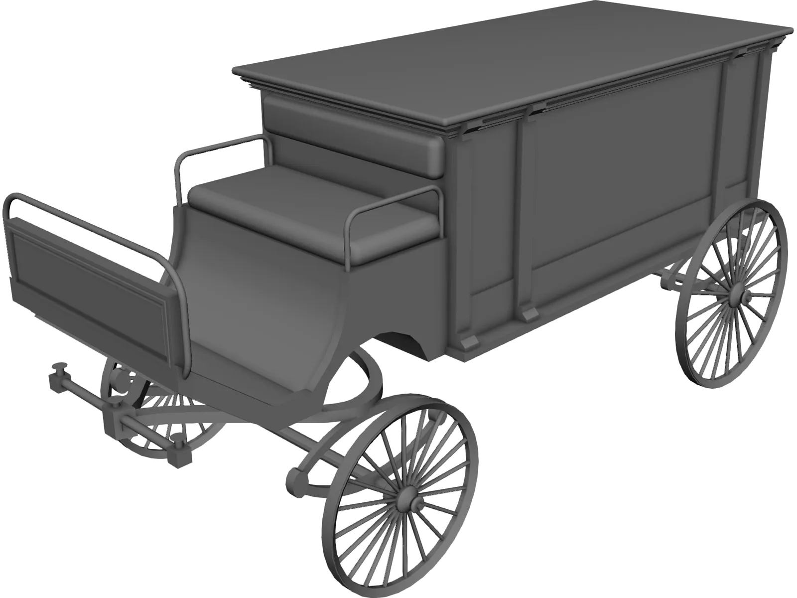 Horsedrawn Hearse 3D Model main preview