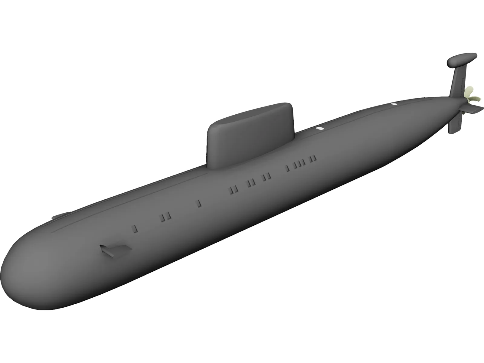 Russian Submarine 3D Model main preview
