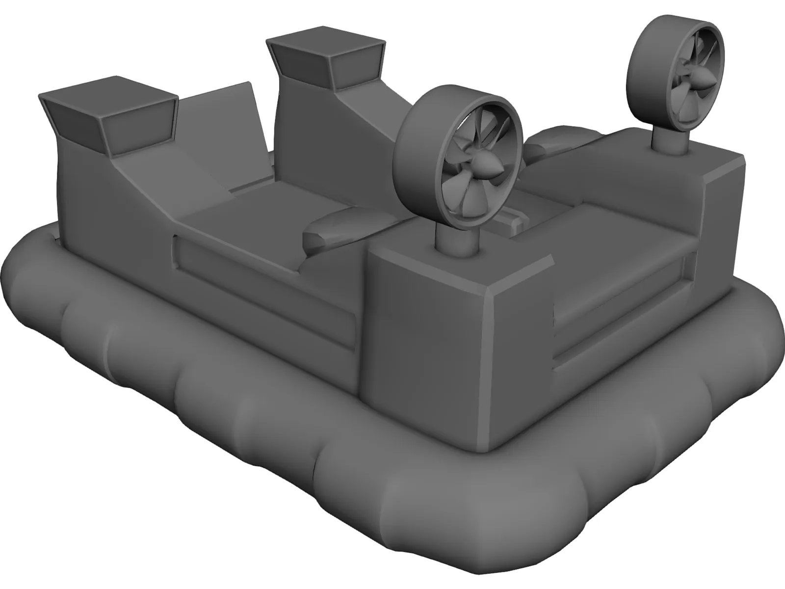 Hovercraft 3D Model main preview