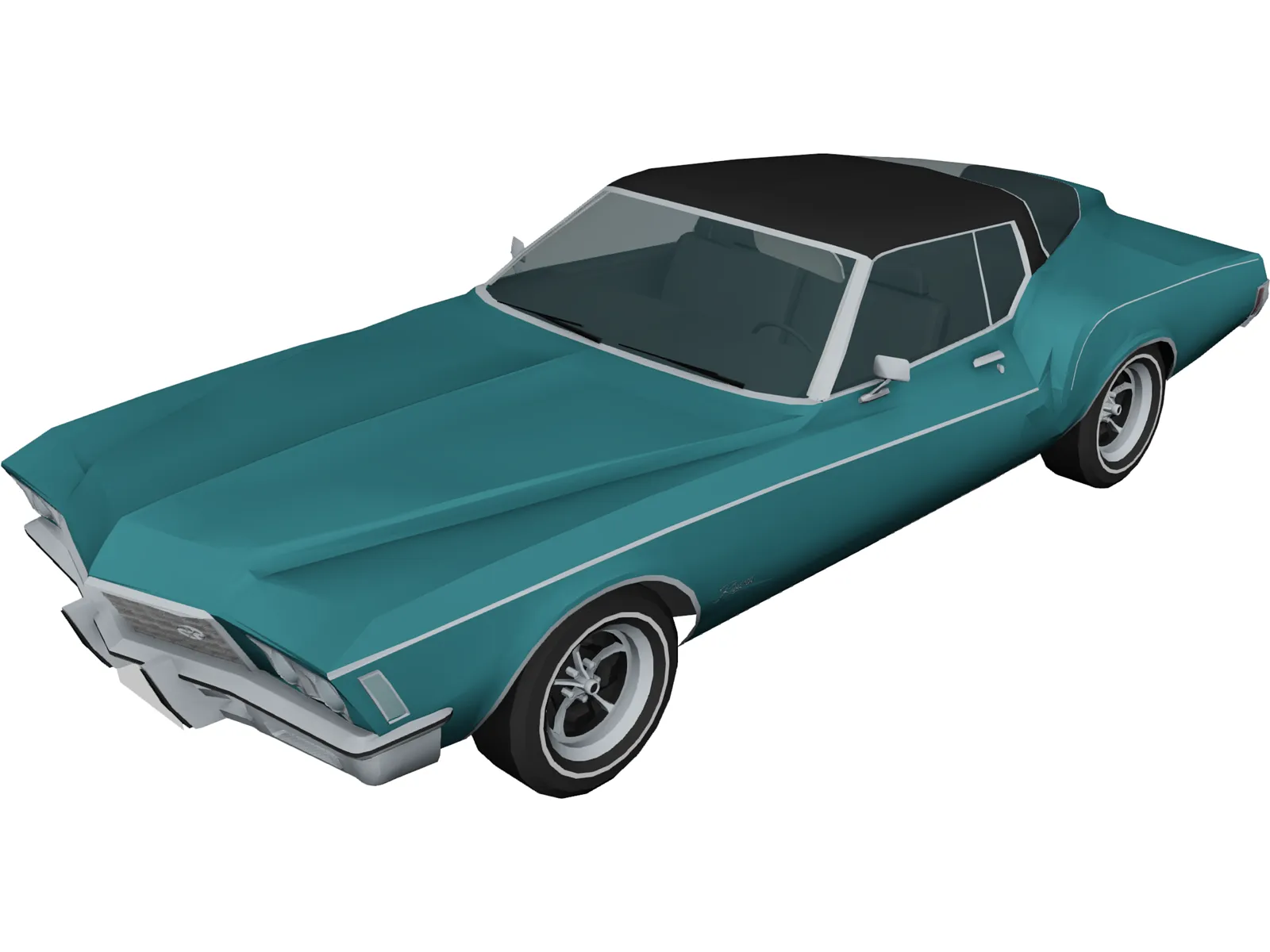 Buick Riviera Boattail (1972) 3D Model main preview