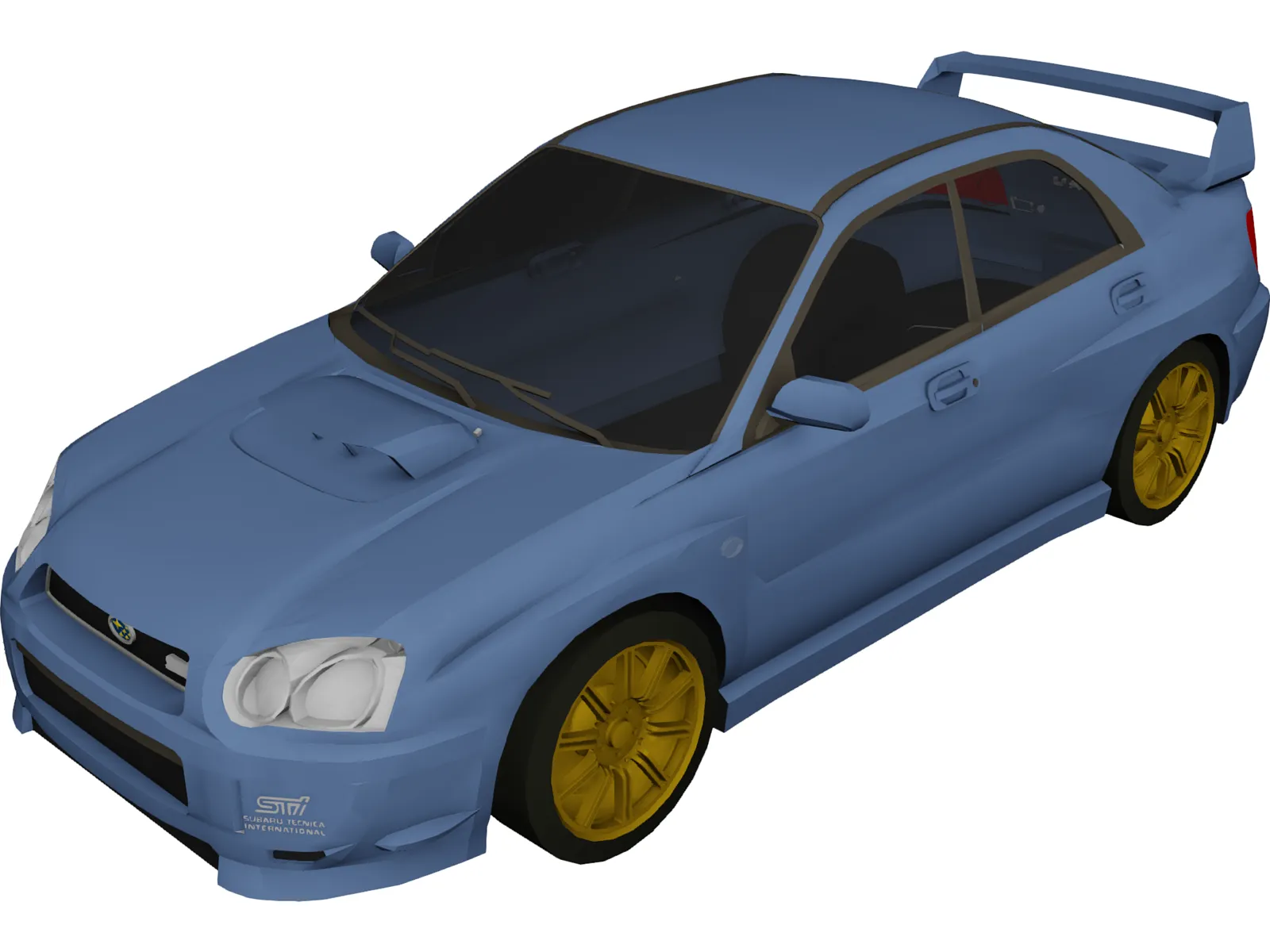 Subaru Impreza WRX Sti (2004) 3D Model main preview