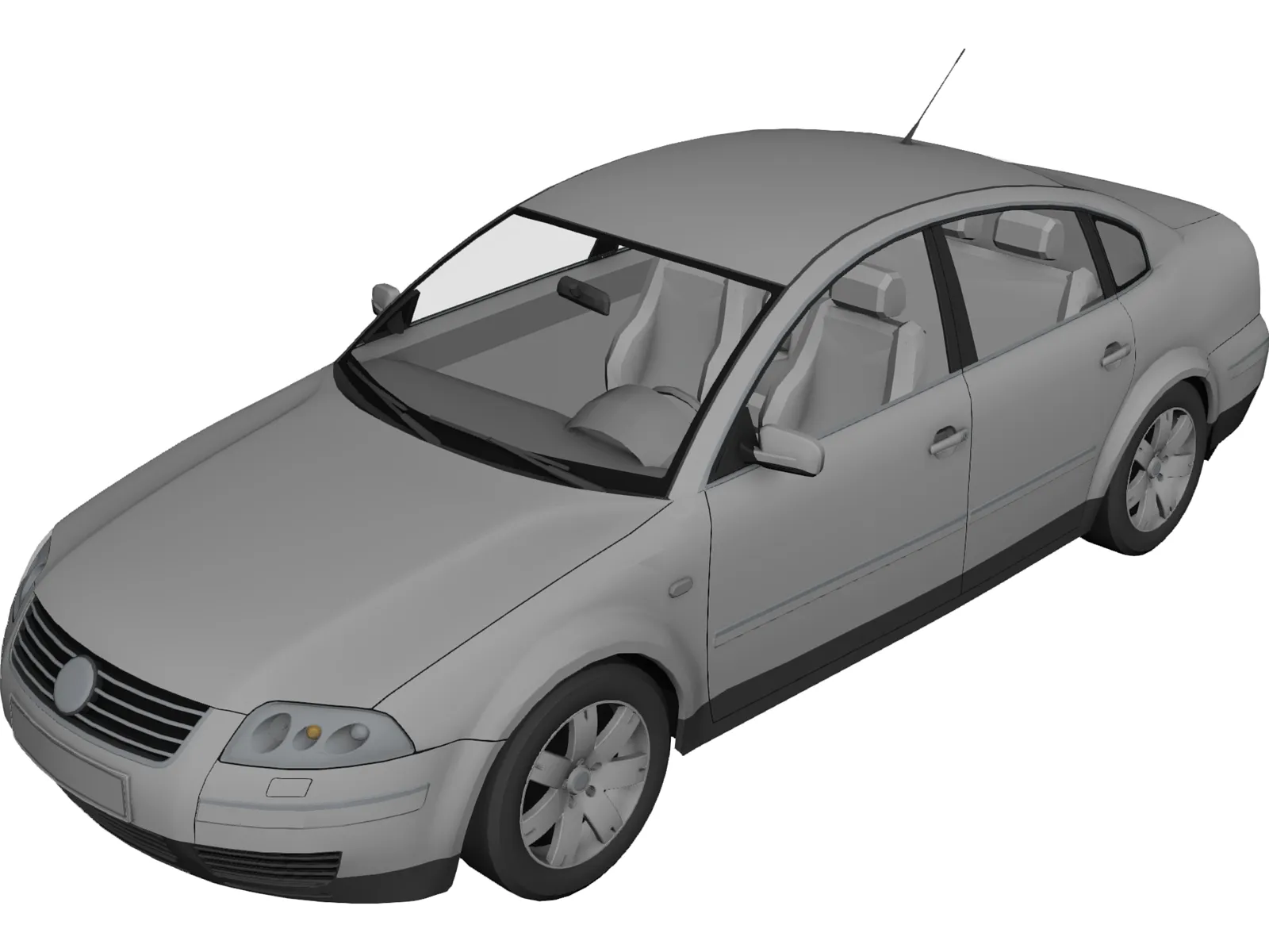 Volkswagen Passat B5 3D Model main preview