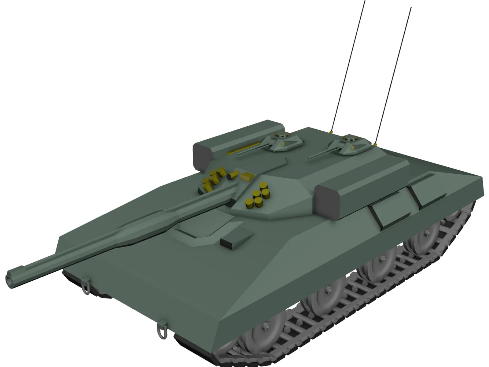 Tank Missile Armed 3D Model main preview
