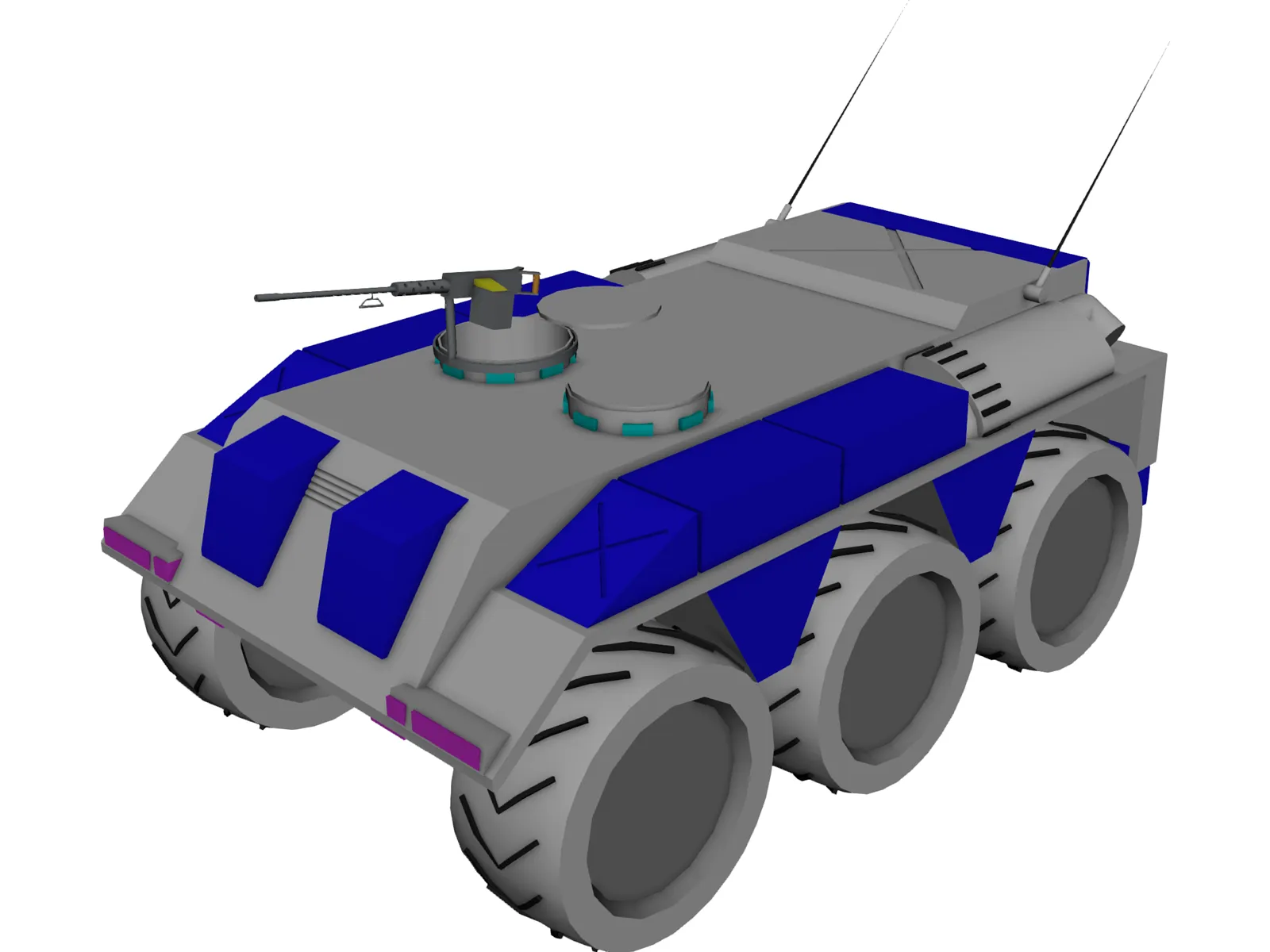 M-116a Wheeled Armored Personel Carrier 3D Model main preview