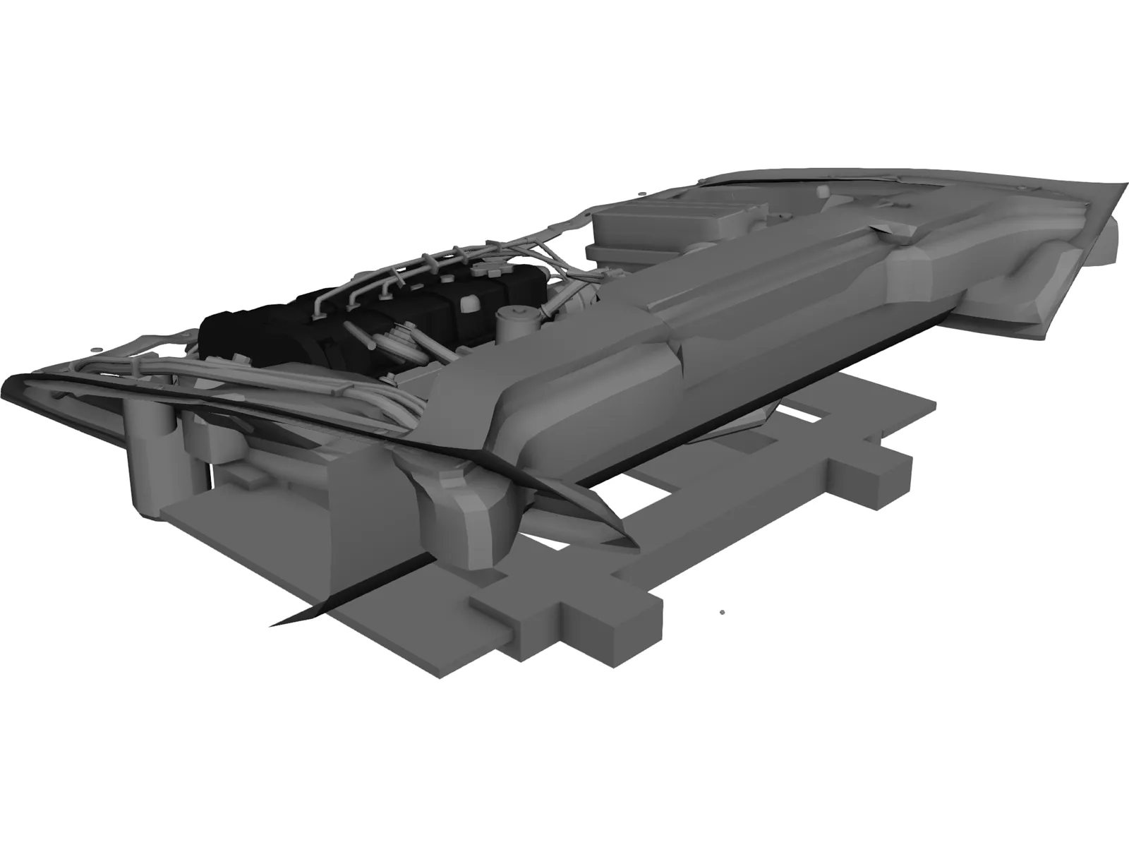 Honda Civic Engine 3D Model main preview