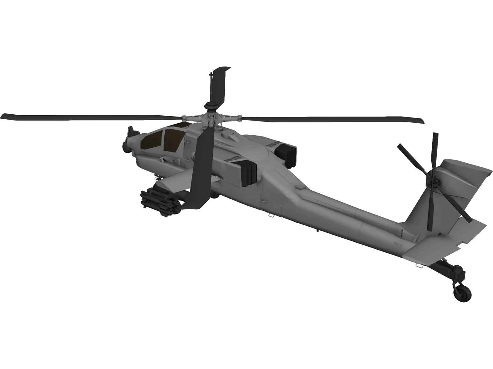 Boeing AH-64A Apache 3D Model main preview