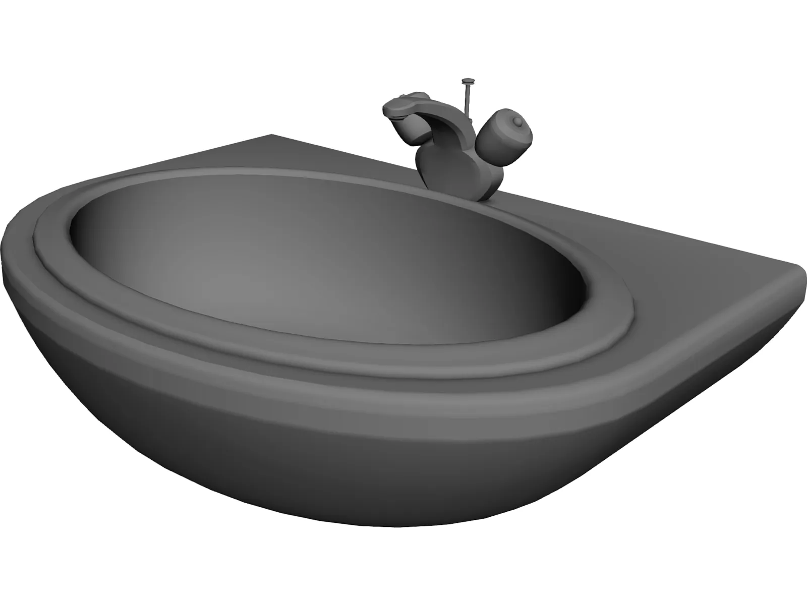 Sink Bathroom 3D Model main preview