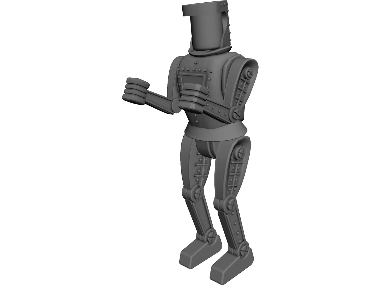 Boxing Robot 3D Model main preview