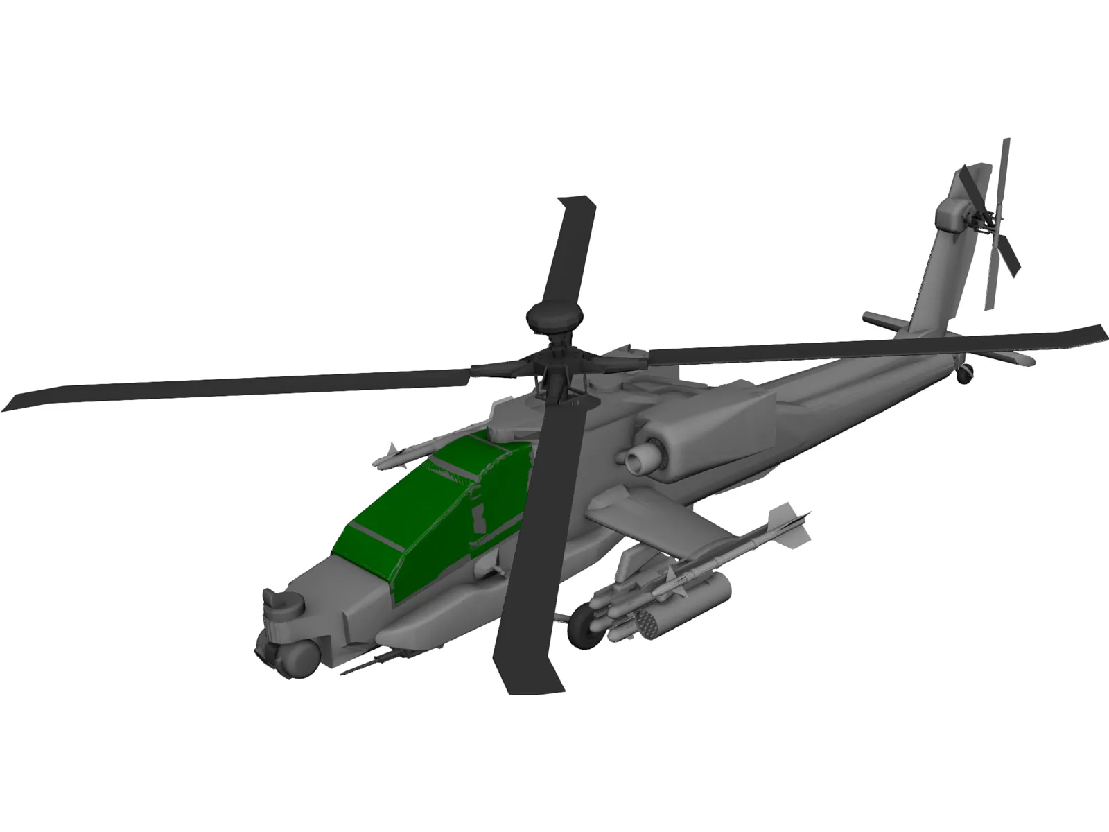 Boeing AH-64 Apache 3D Model main preview