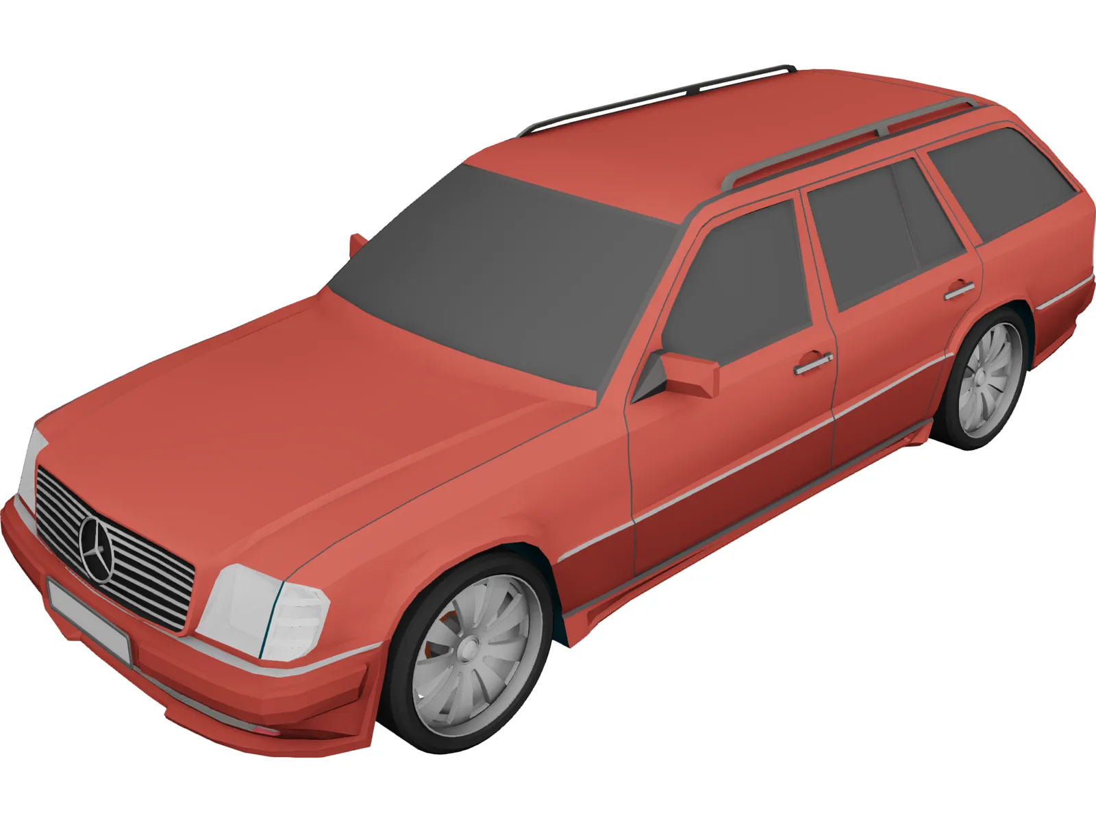 Mercedes-Benz E 5.5 Brabus (w124) 3D Model main preview